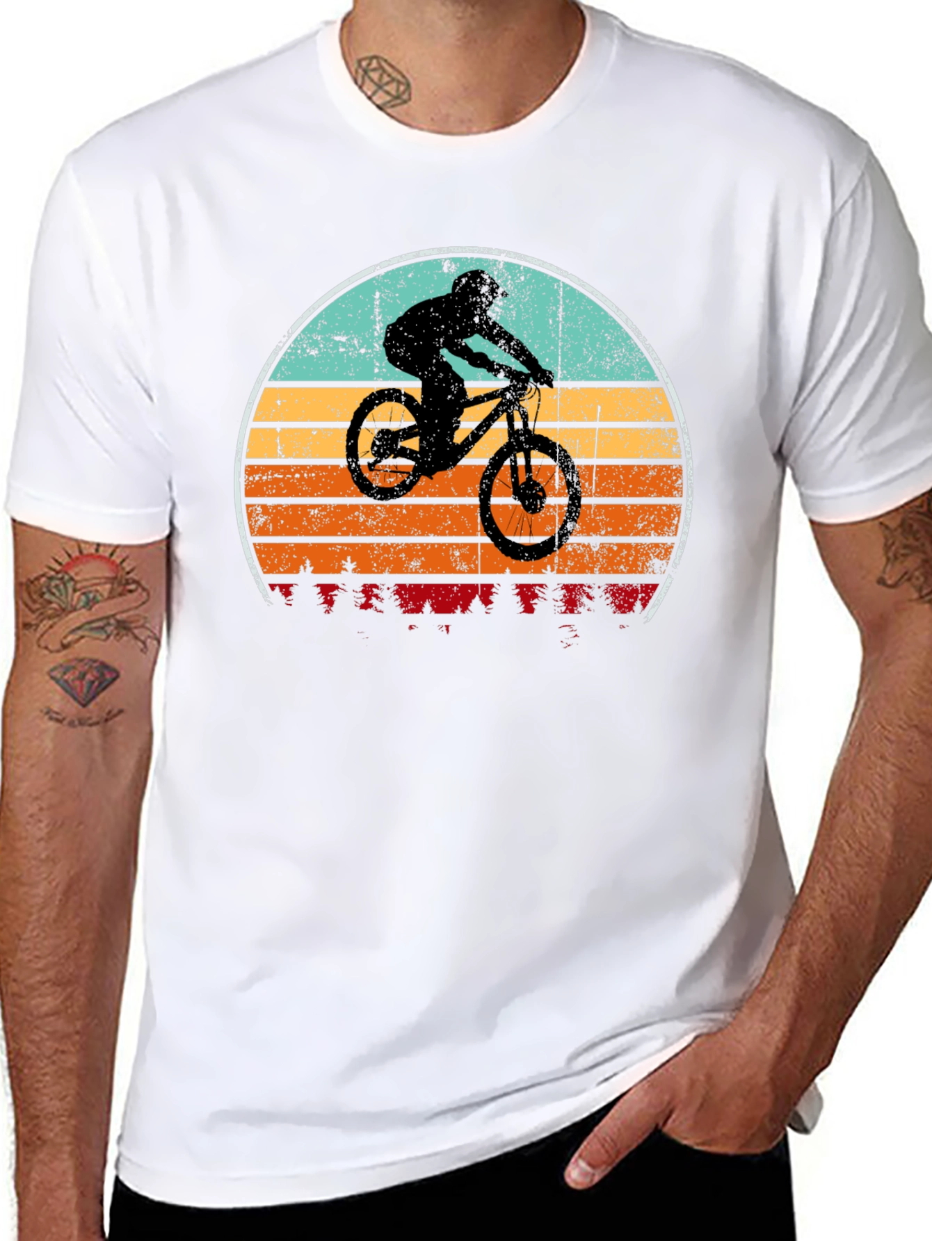 Mountain Biker Sunset T-Shirt