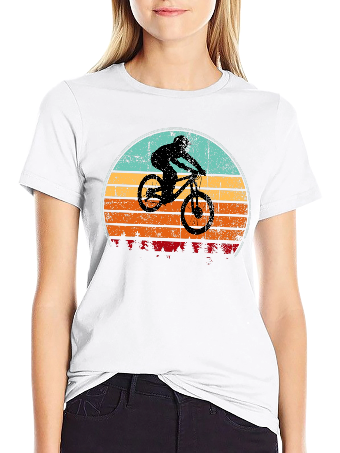 Mountain Biker Sunset T-Shirt