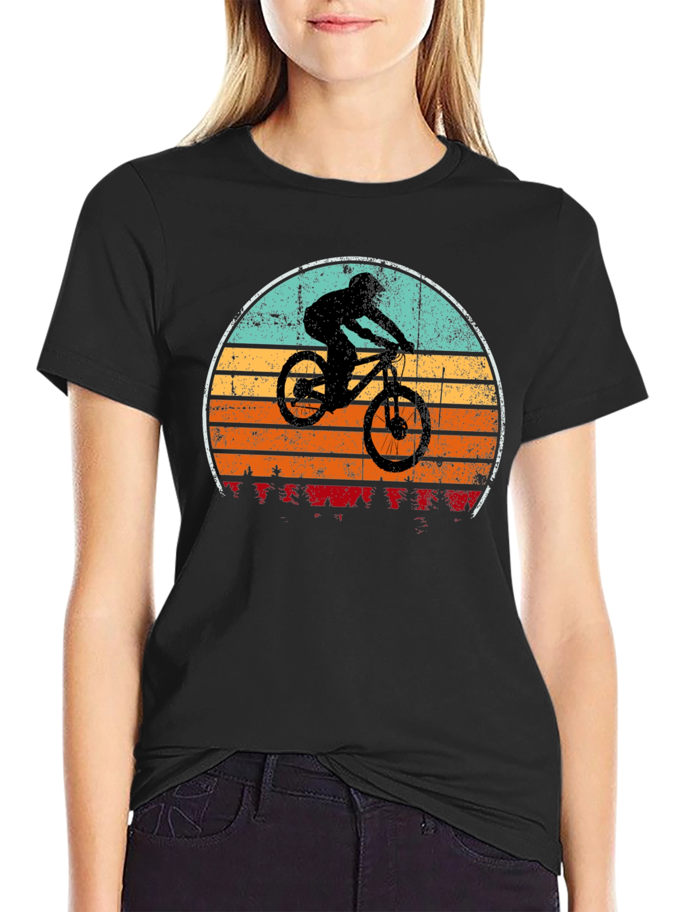 Mountain Biker Sunset T-Shirt