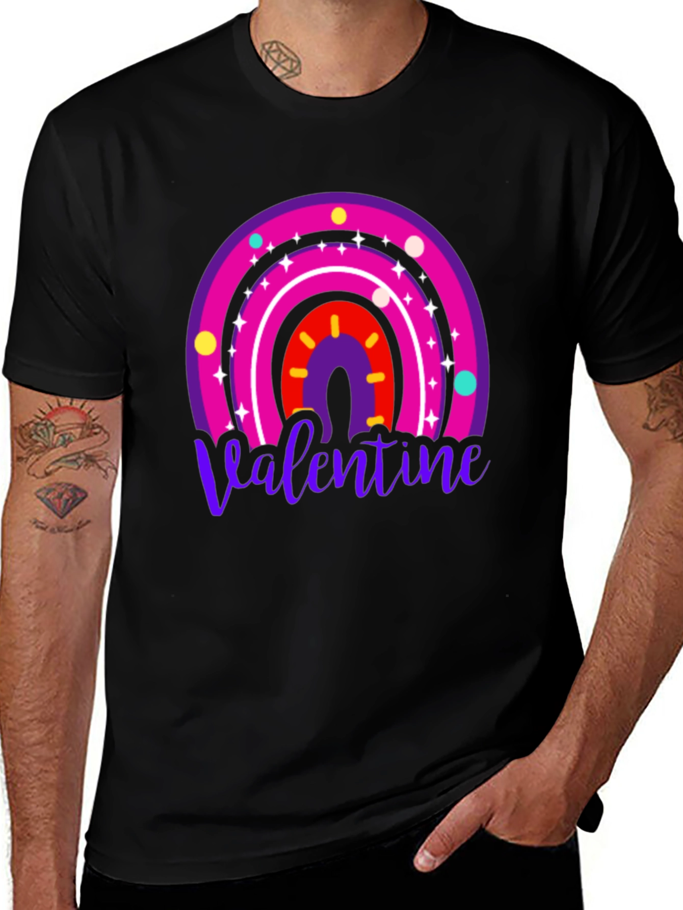 Valentine Rainbow Graphic Tee