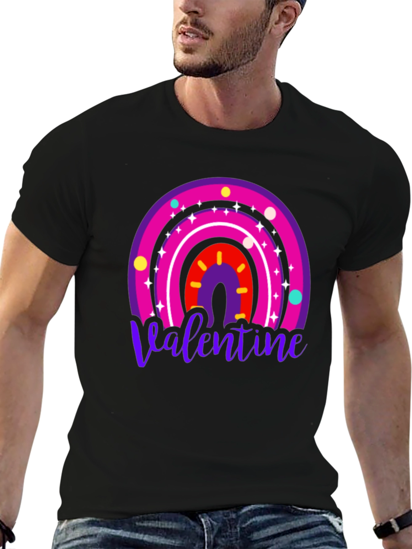 Valentine Rainbow Graphic Tee
