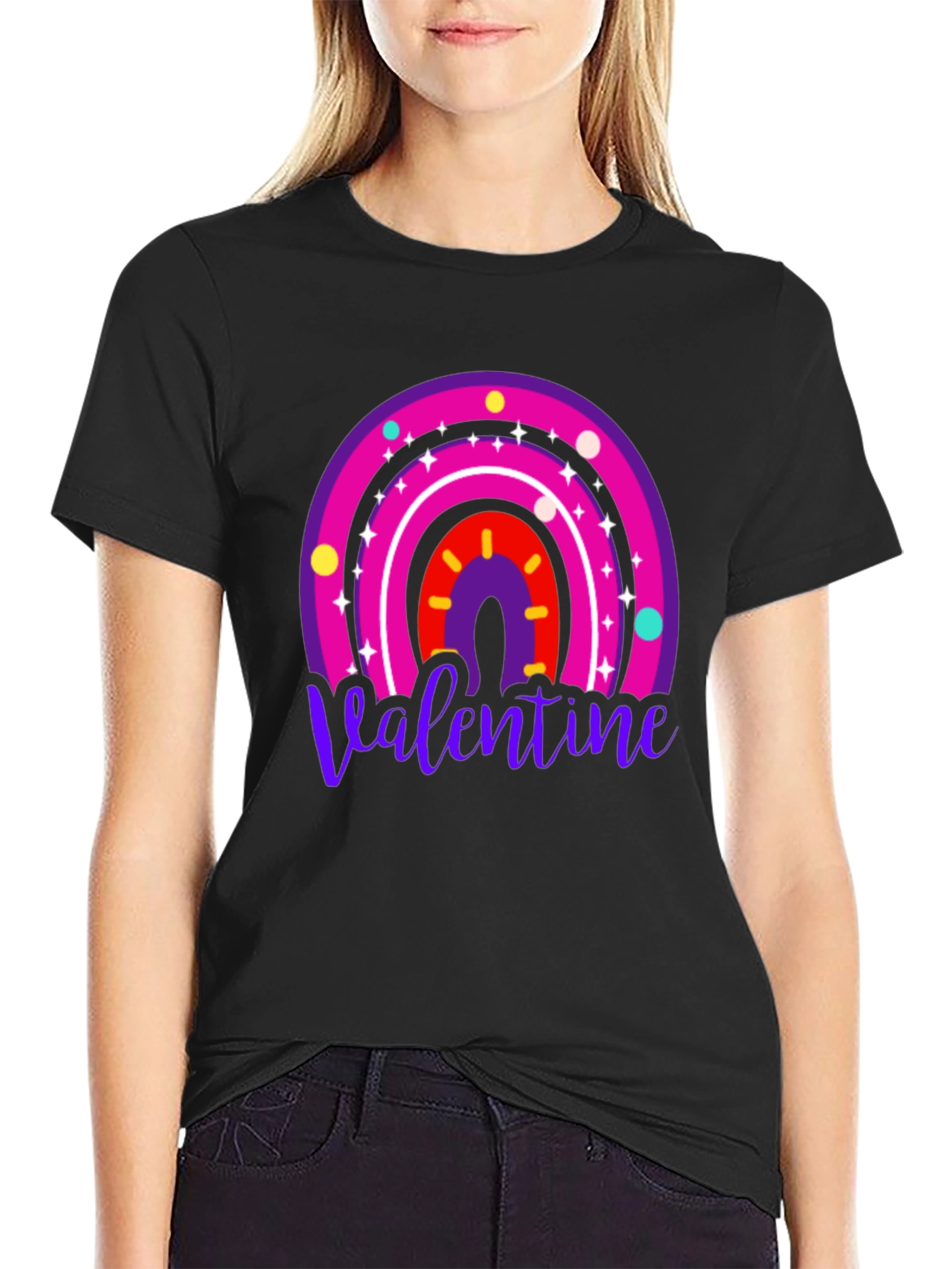 Valentine Rainbow Graphic Tee