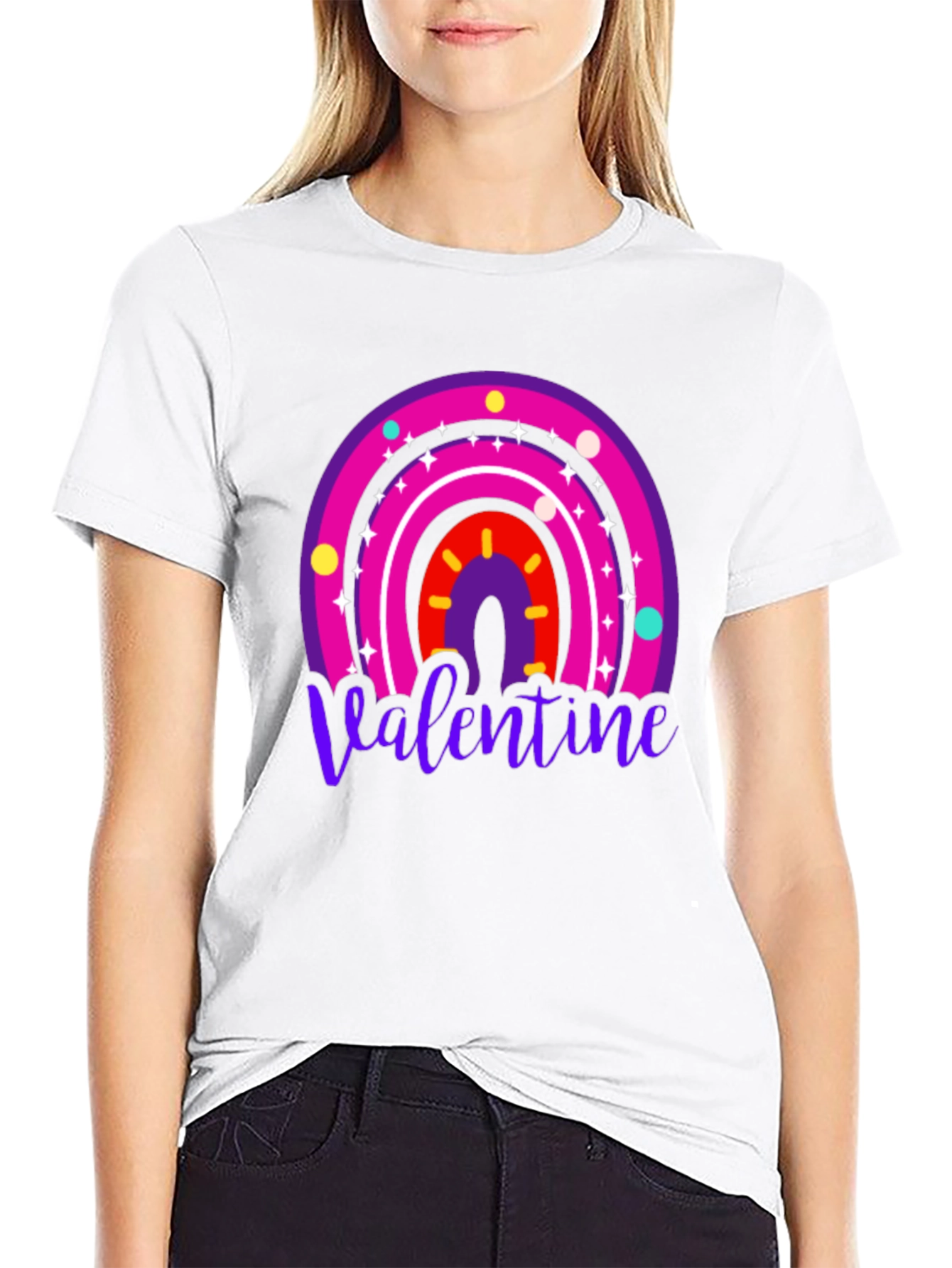 Valentine Rainbow Graphic Tee