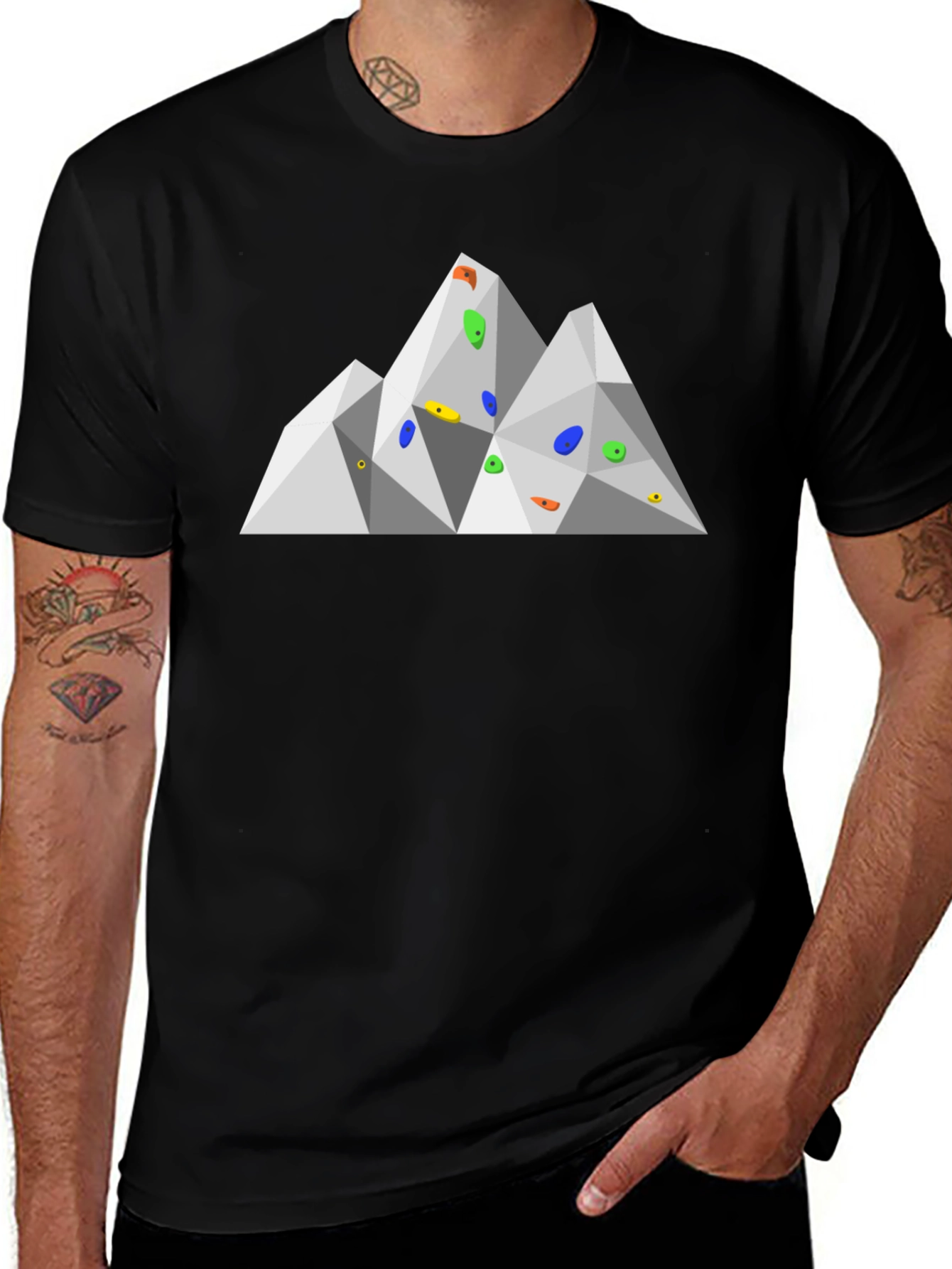Geometric Mountain Climbing T-Shirt