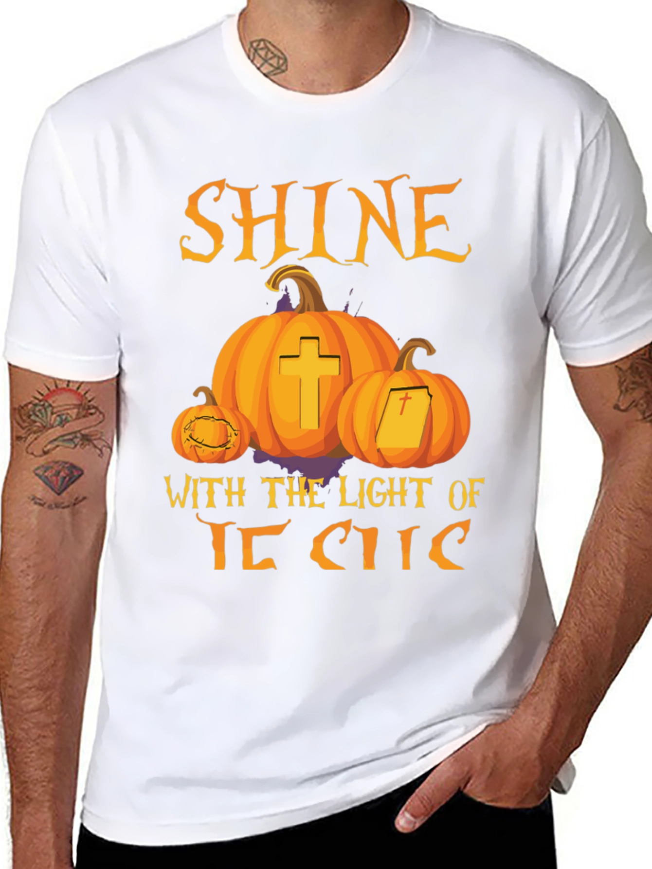 Shine With The Light of Jesus Halloween T-Shirt