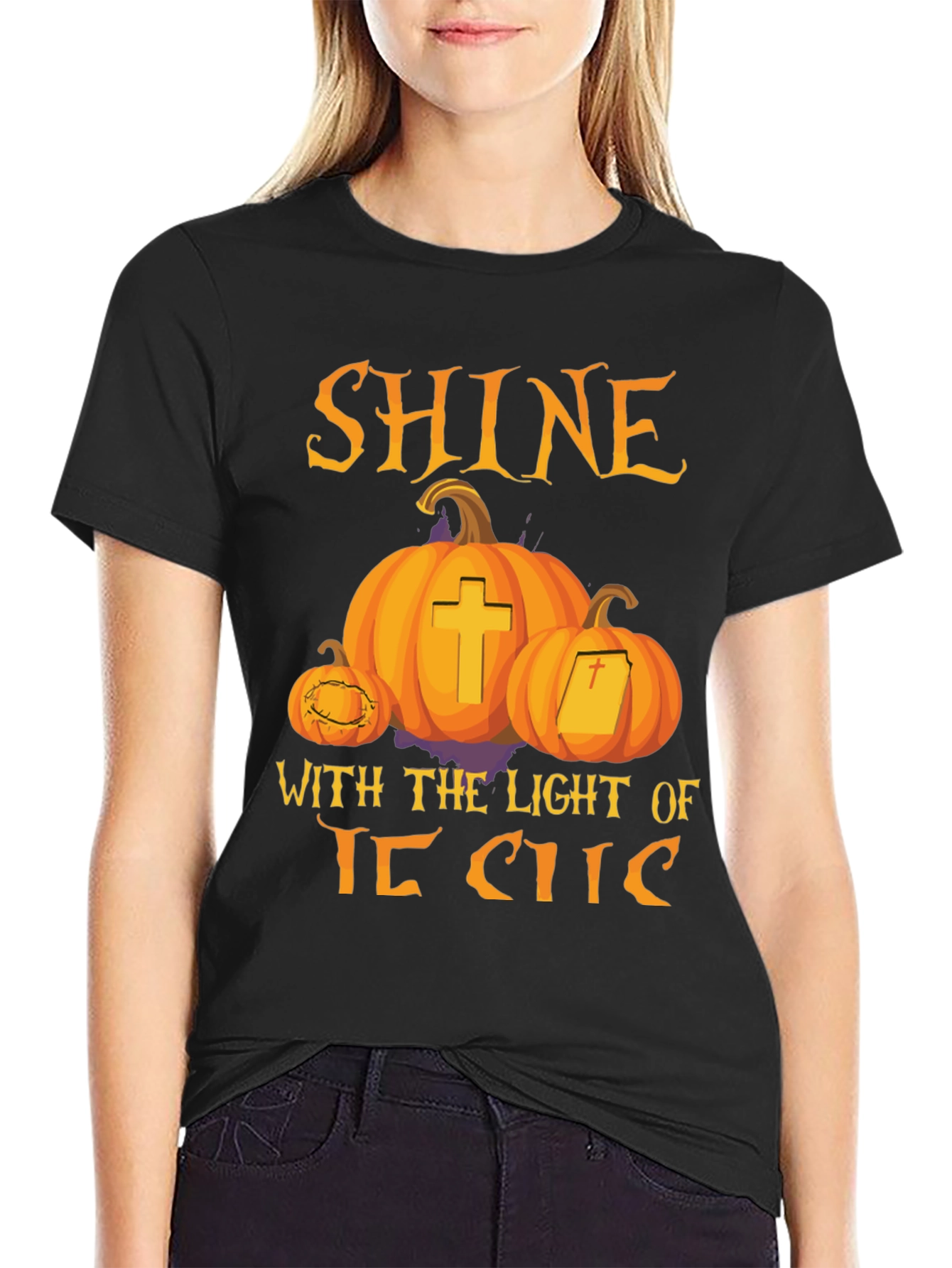 Shine With The Light of Jesus Halloween T-Shirt
