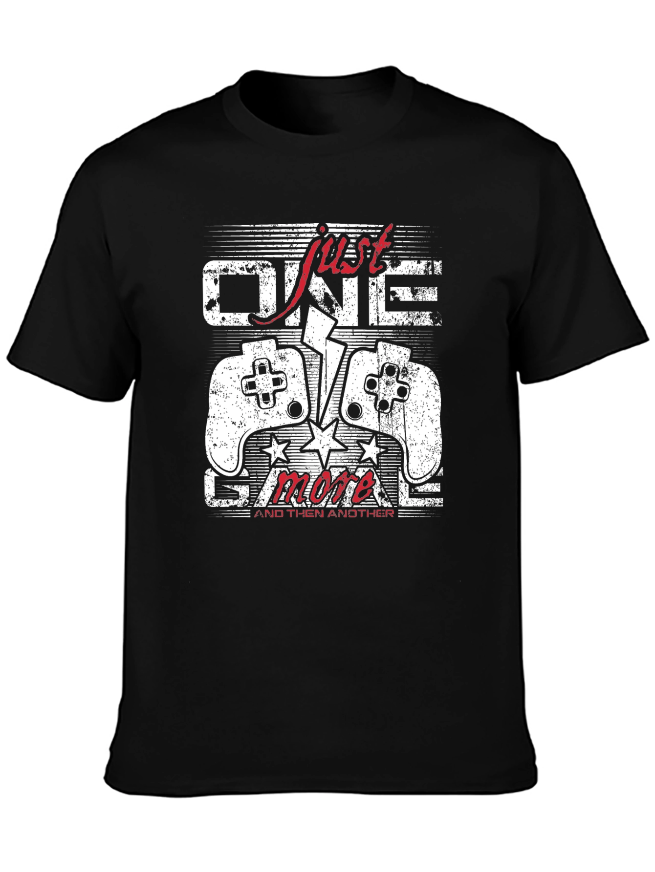 Just One More Game Black Graphic Tee