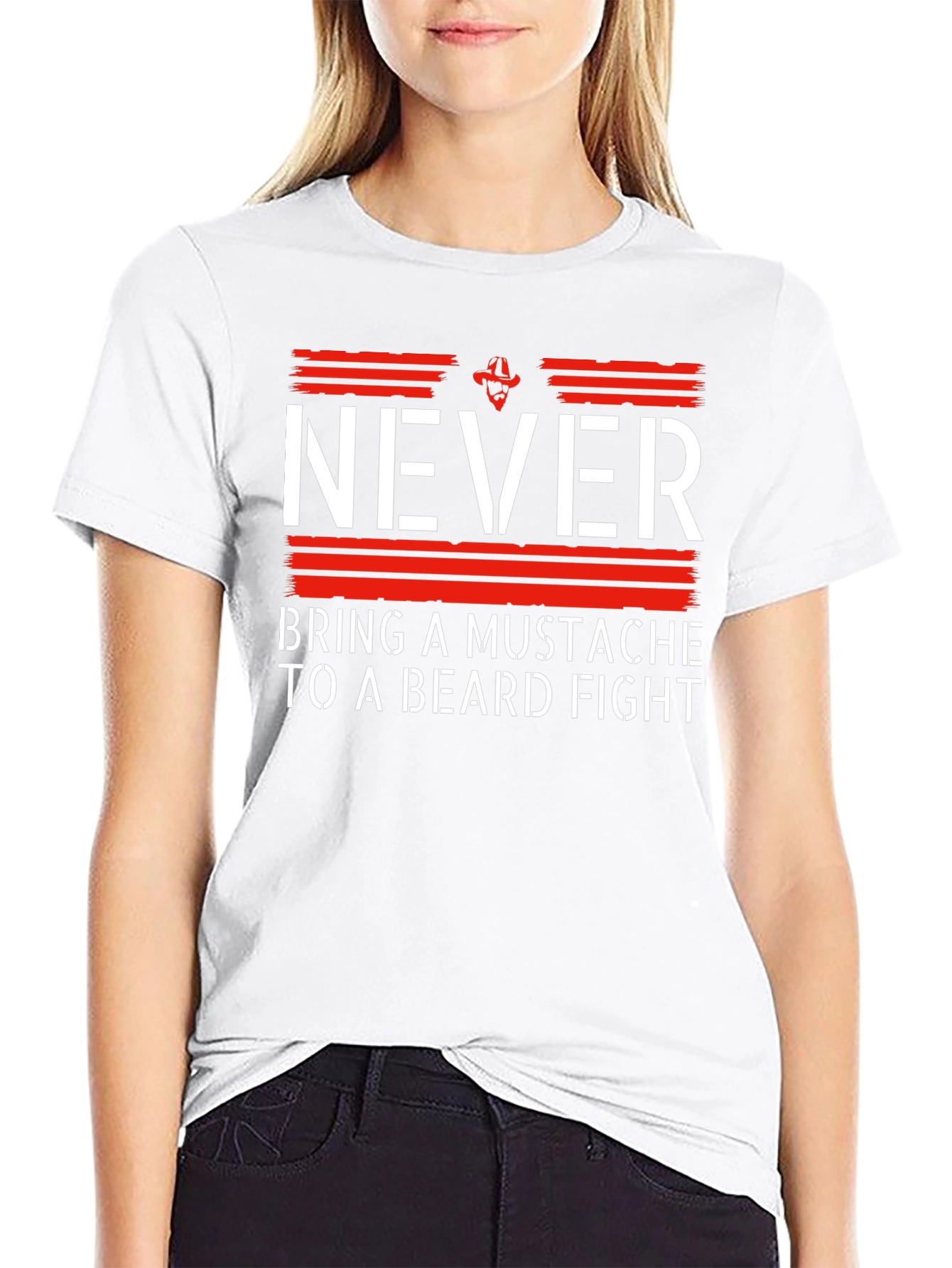 Never Bring a Mustache to a Beard Fight T-Shirt