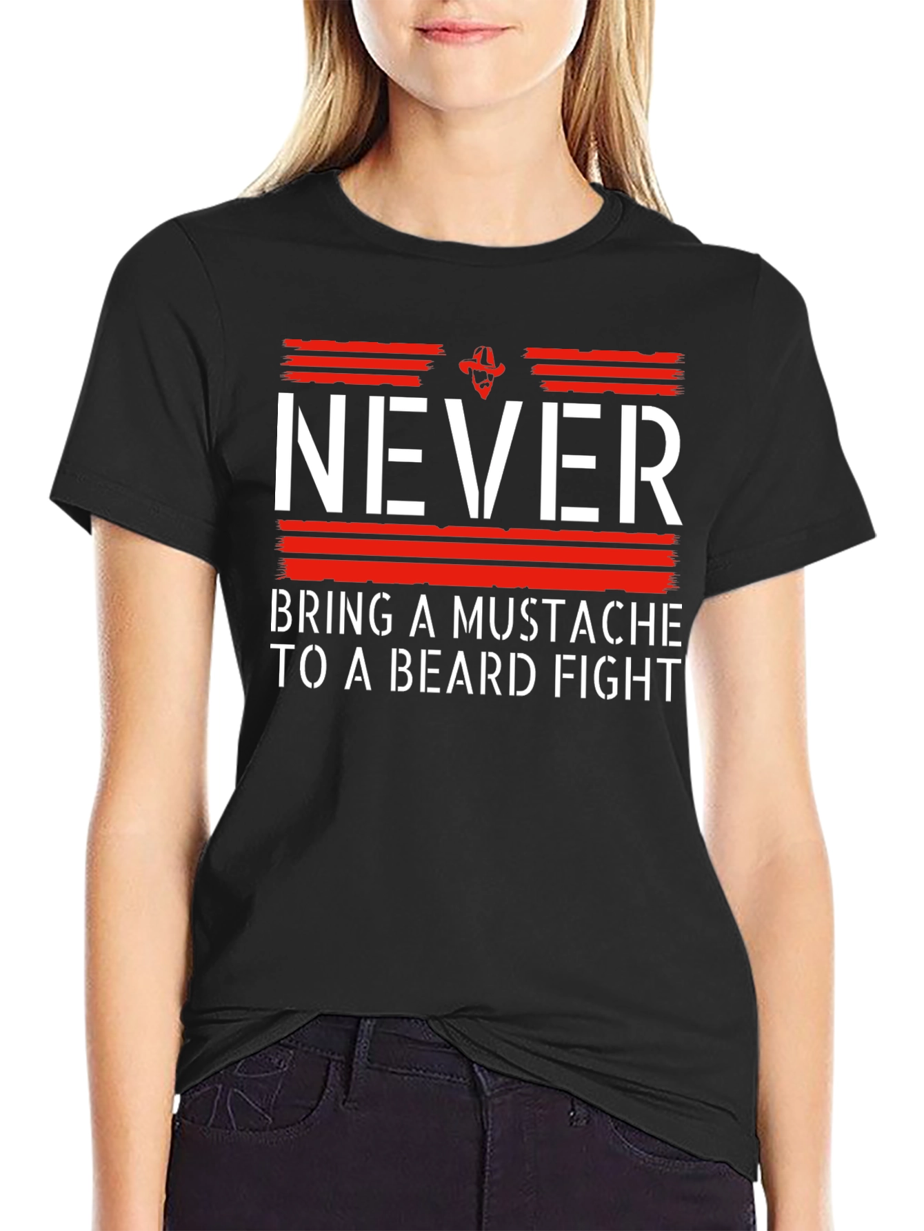 Never Bring a Mustache to a Beard Fight T-Shirt