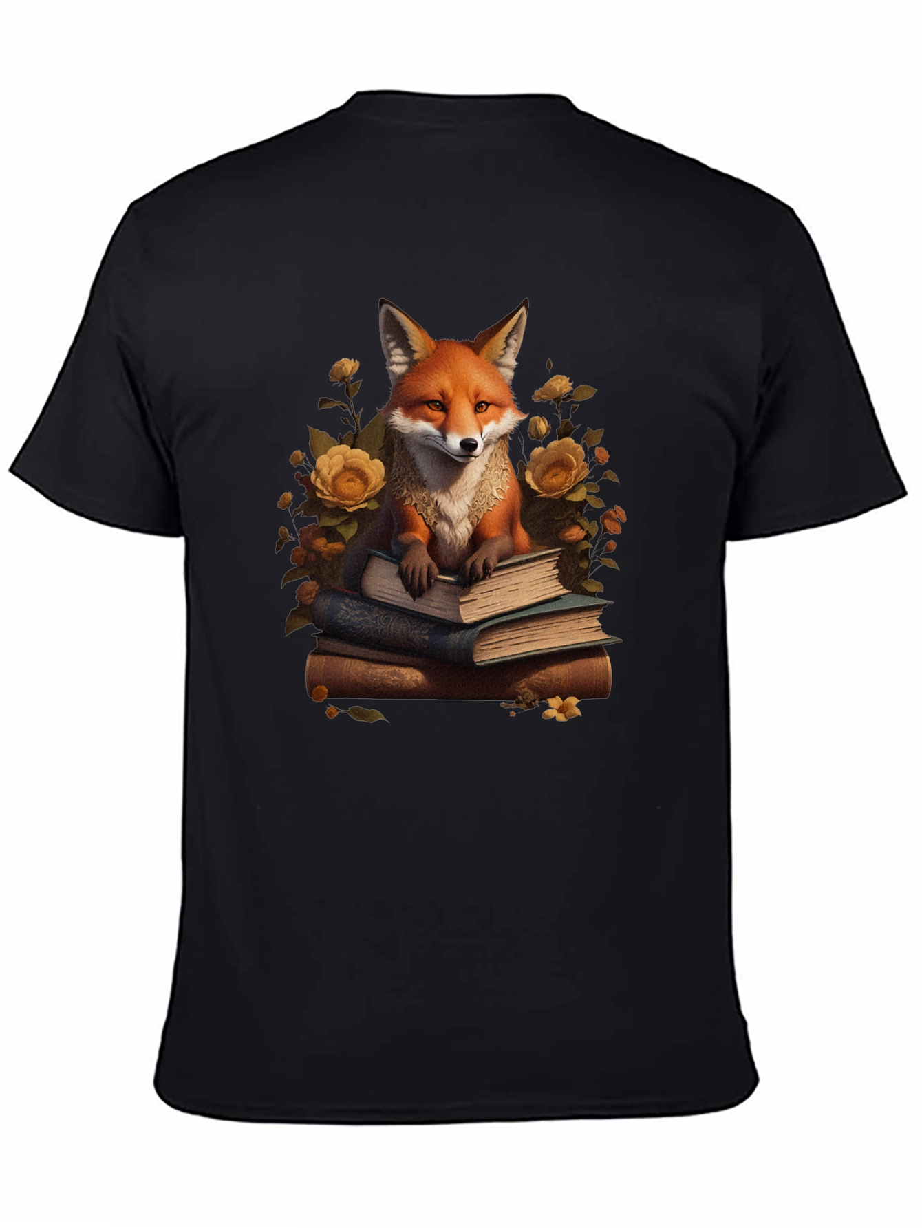 Fox Reading Books Graphic T-Shirt