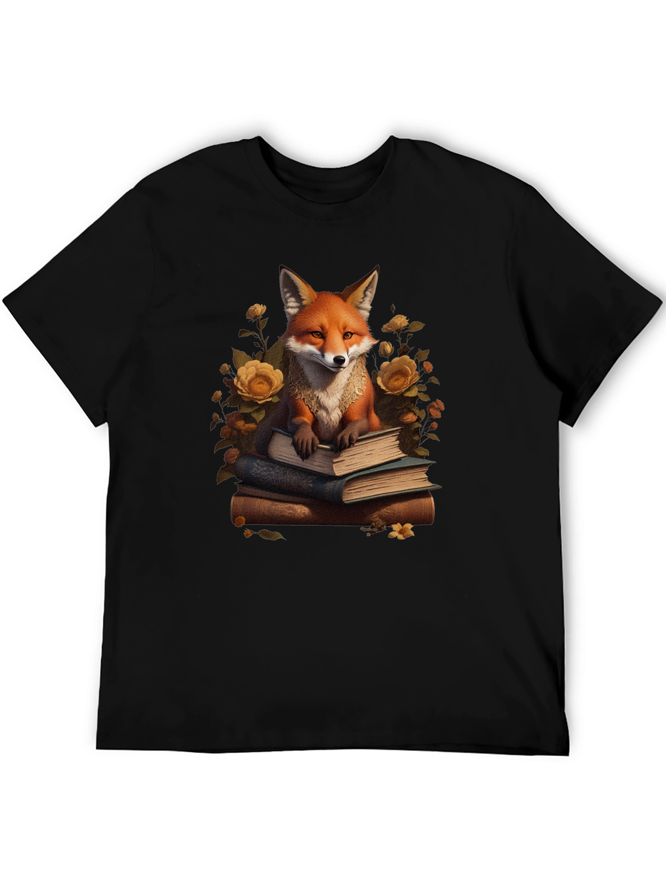 Fox Reading Books Graphic T-Shirt