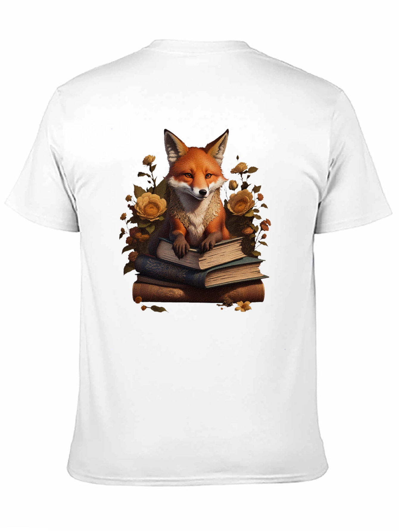 Fox Reading Books Graphic T-Shirt