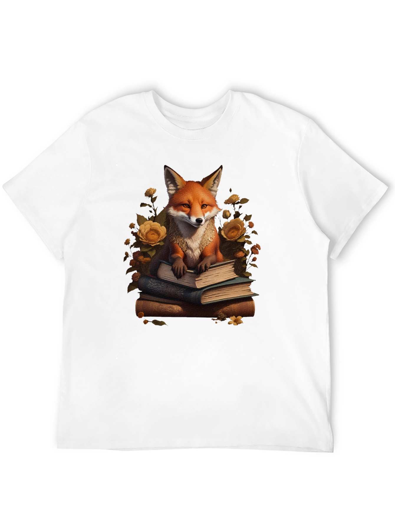 Fox Reading Books Graphic T-Shirt
