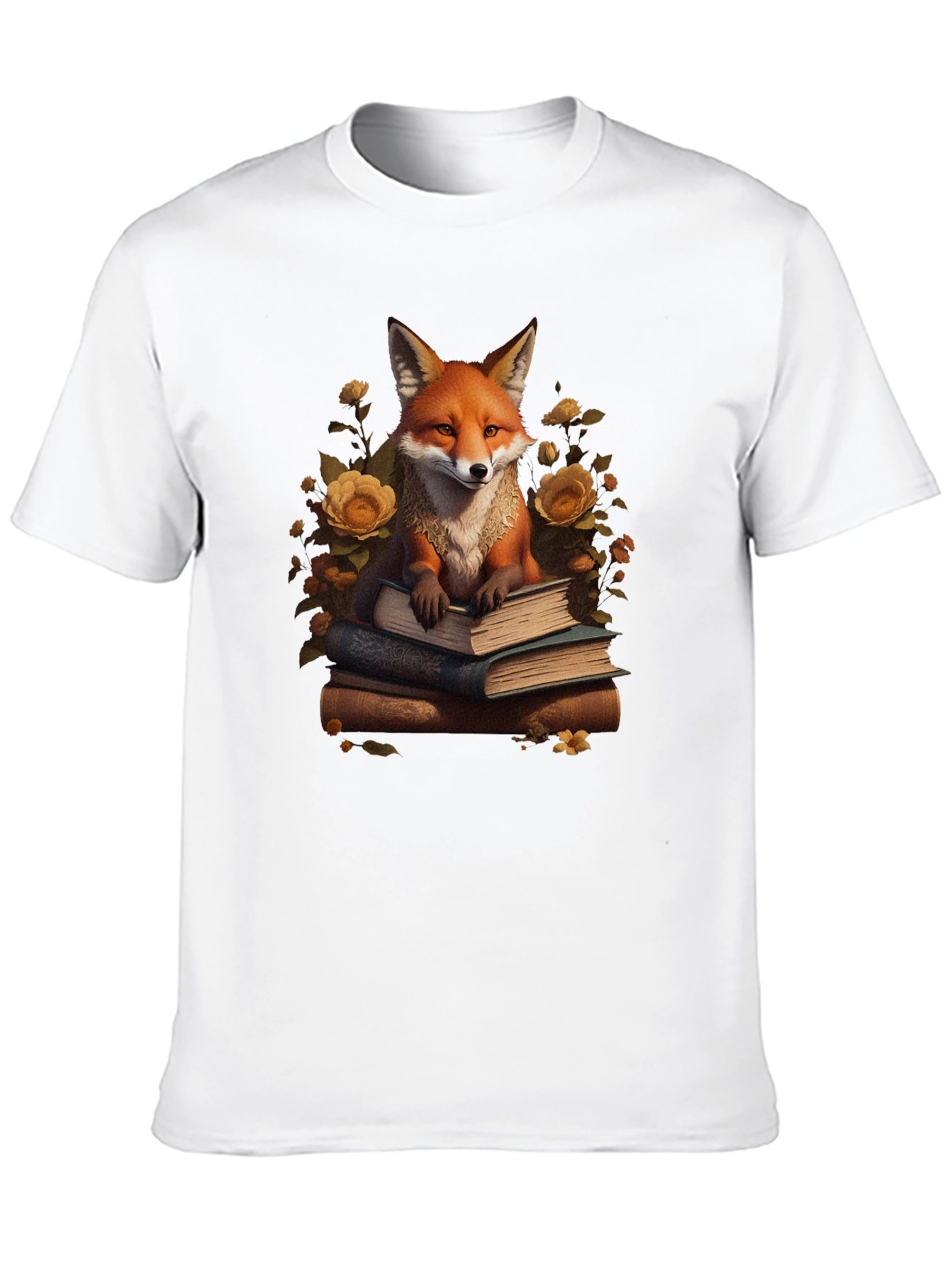 Fox Reading Books Graphic T-Shirt
