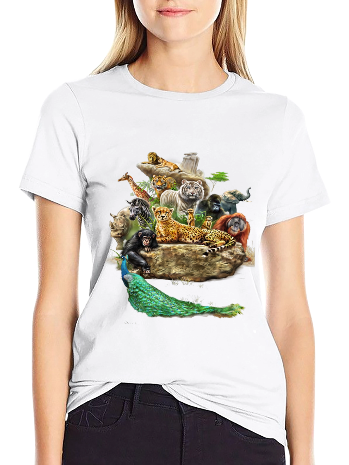 Wildlife Kingdom Graphic Tee - Black T-Shirt
