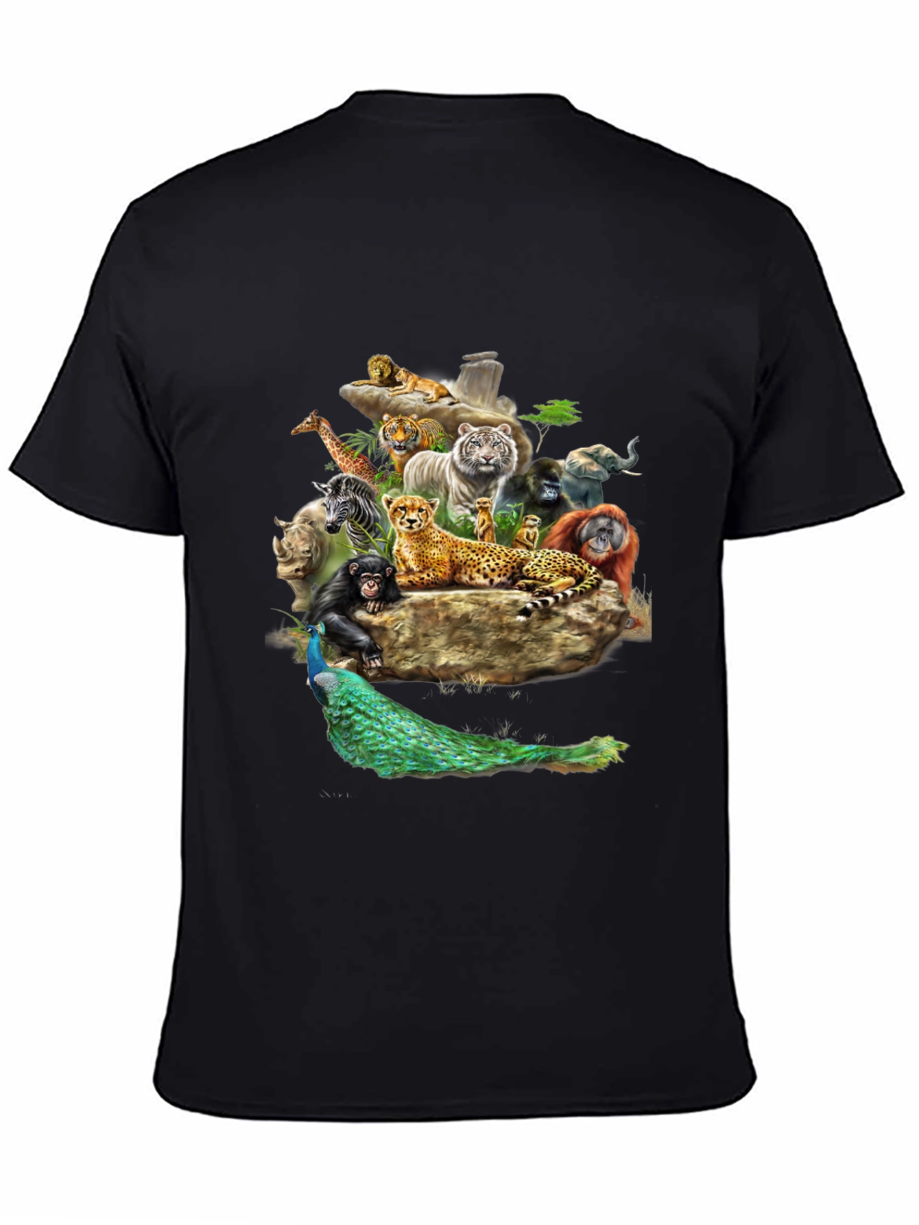 Wildlife Kingdom Graphic Tee - Black T-Shirt
