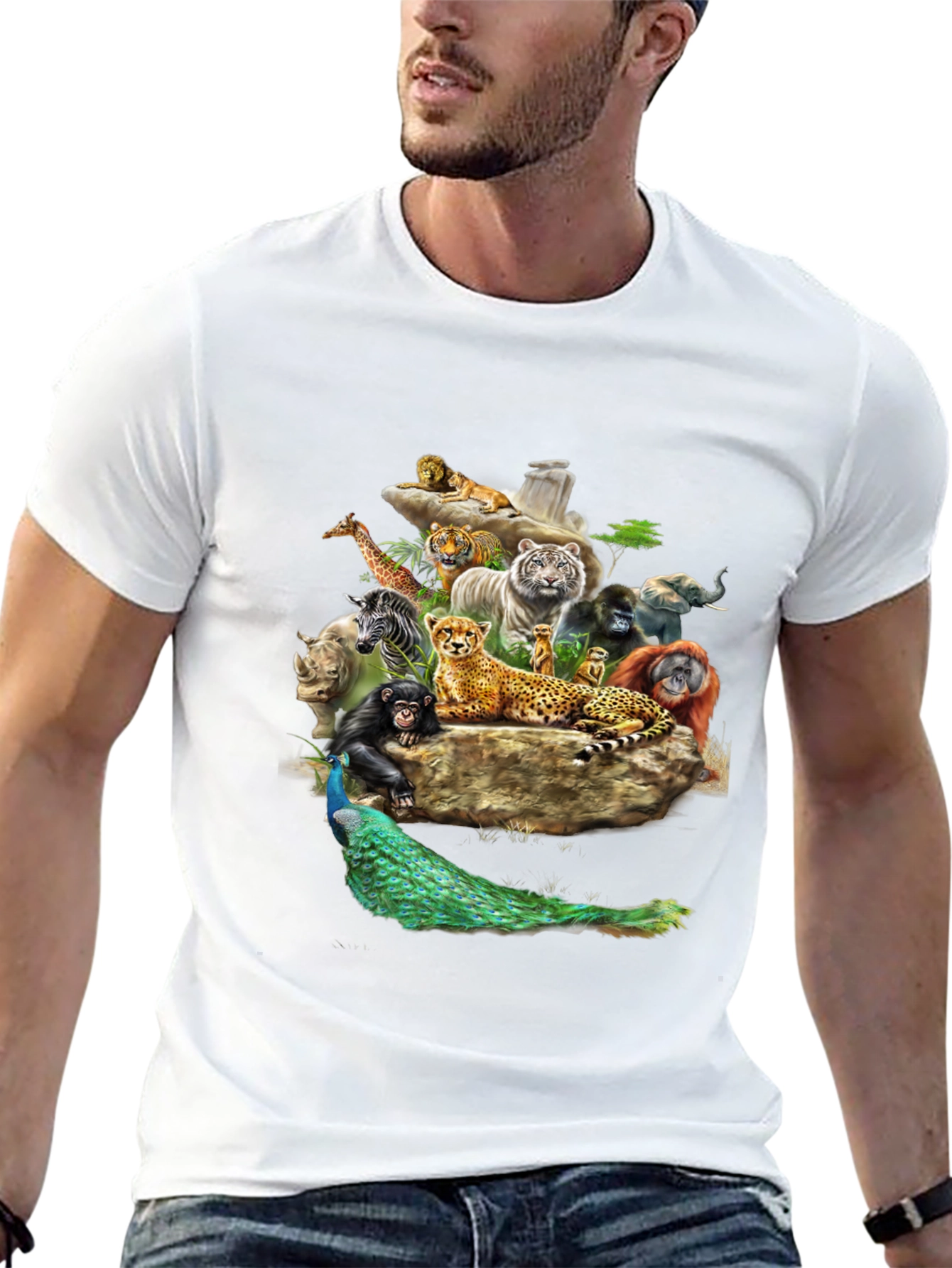 Wildlife Kingdom Graphic Tee - Black T-Shirt