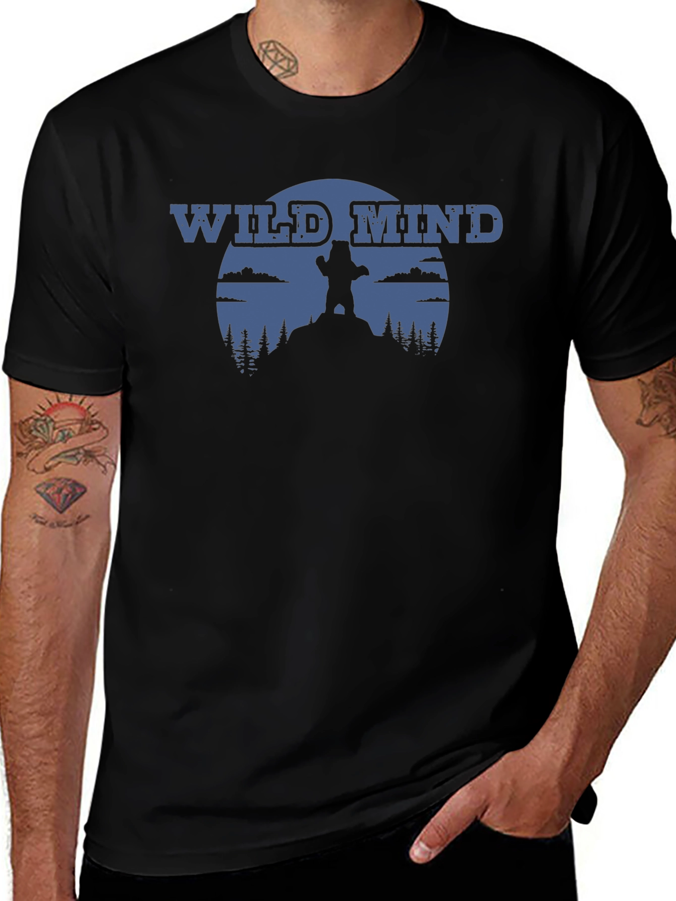 Wild Mind Bear Graphic Tee - Nature Inspired Apparel