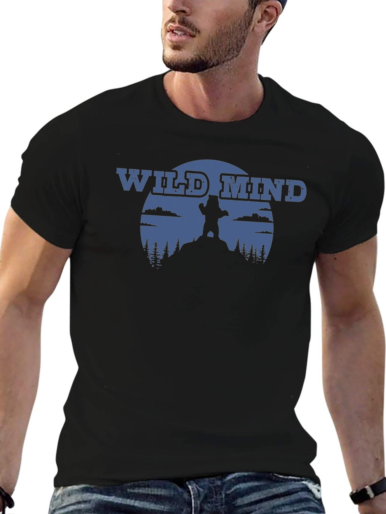 Wild Mind Bear Graphic Tee - Nature Inspired Apparel