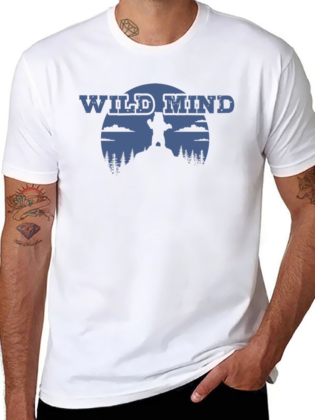 Wild Mind Bear Graphic Tee - Nature Inspired Apparel