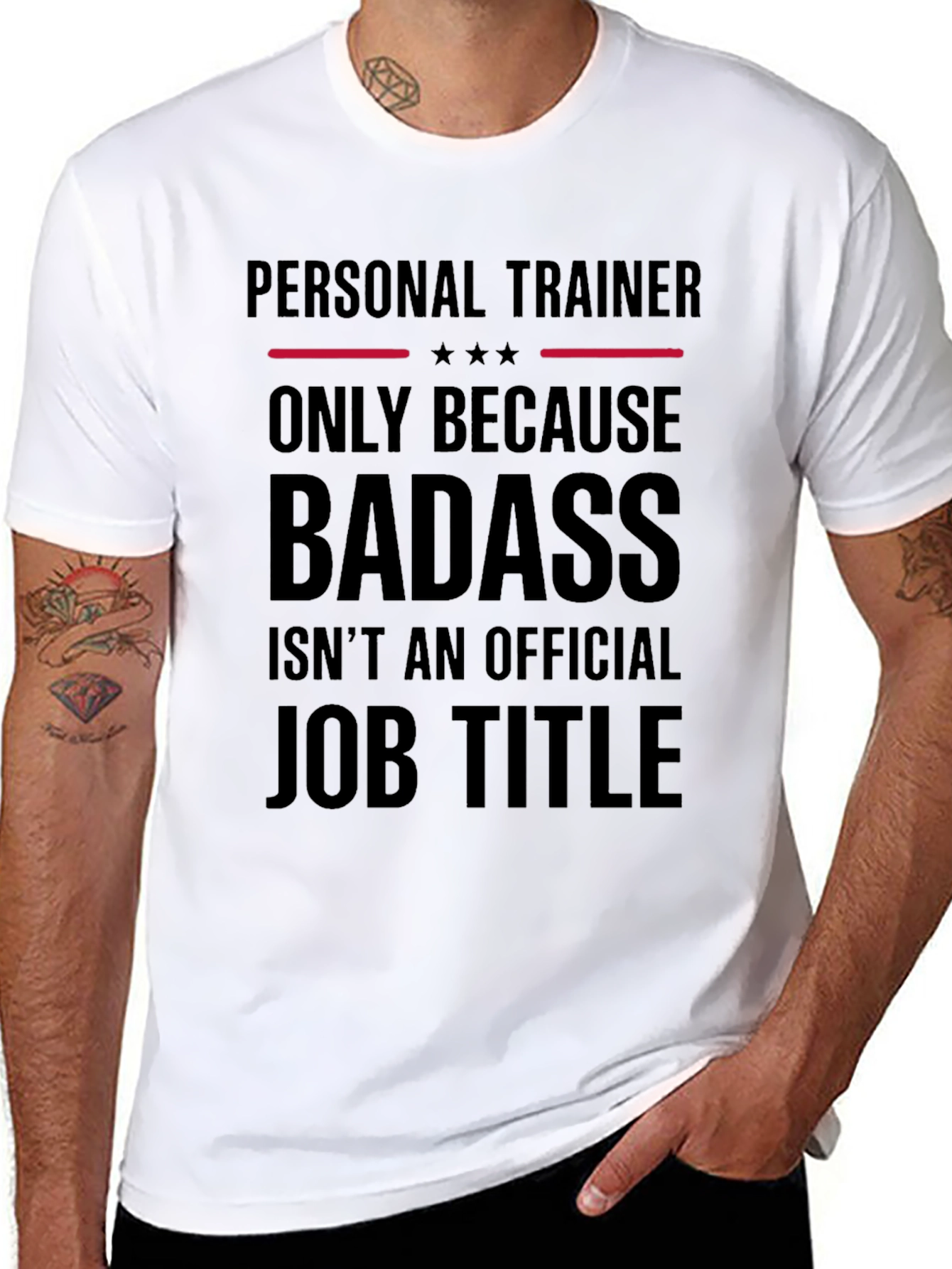 Funny Personal Trainer Badass Job Title Graphic Tee