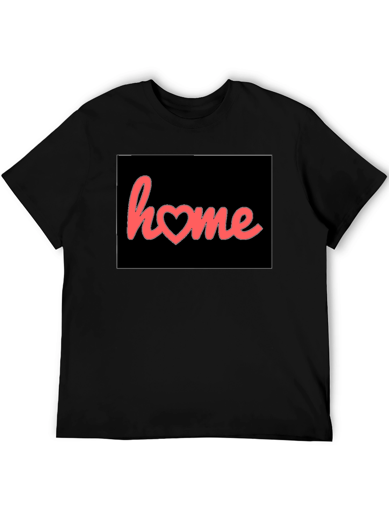 Home Heart Graphic Black T-Shirt