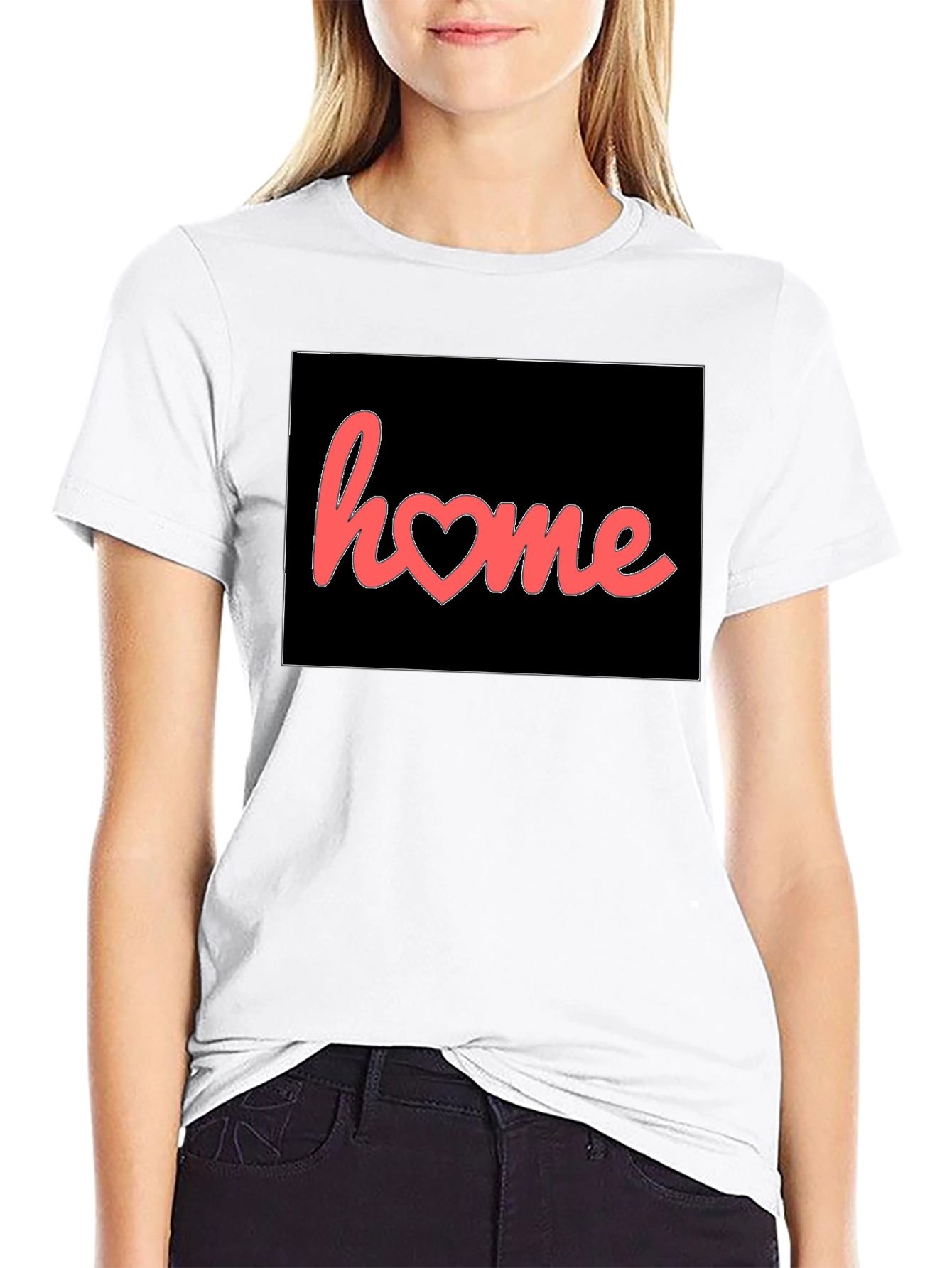 Home Heart Graphic Black T-Shirt