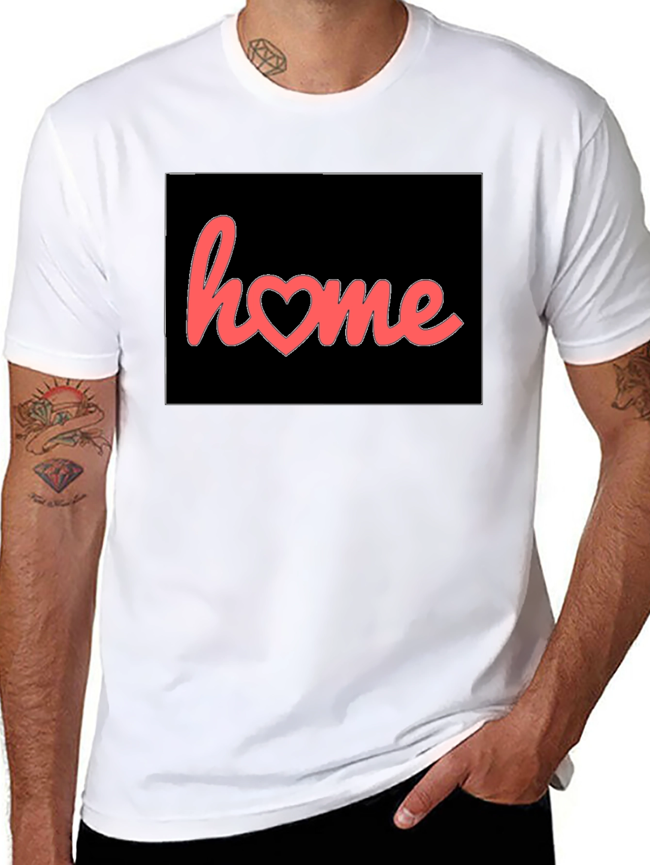 Home Heart Graphic Black T-Shirt