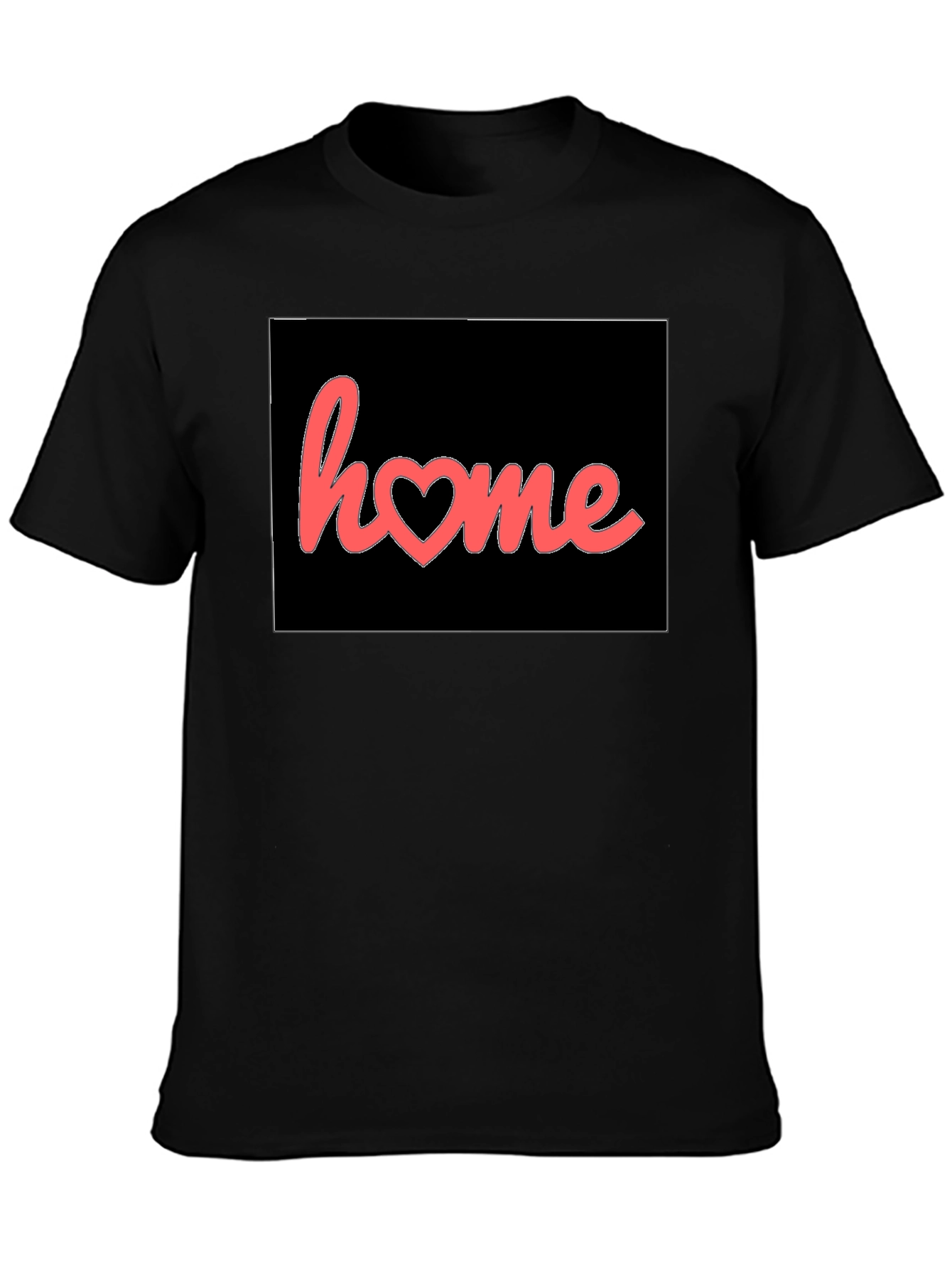 Home Heart Graphic Black T-Shirt