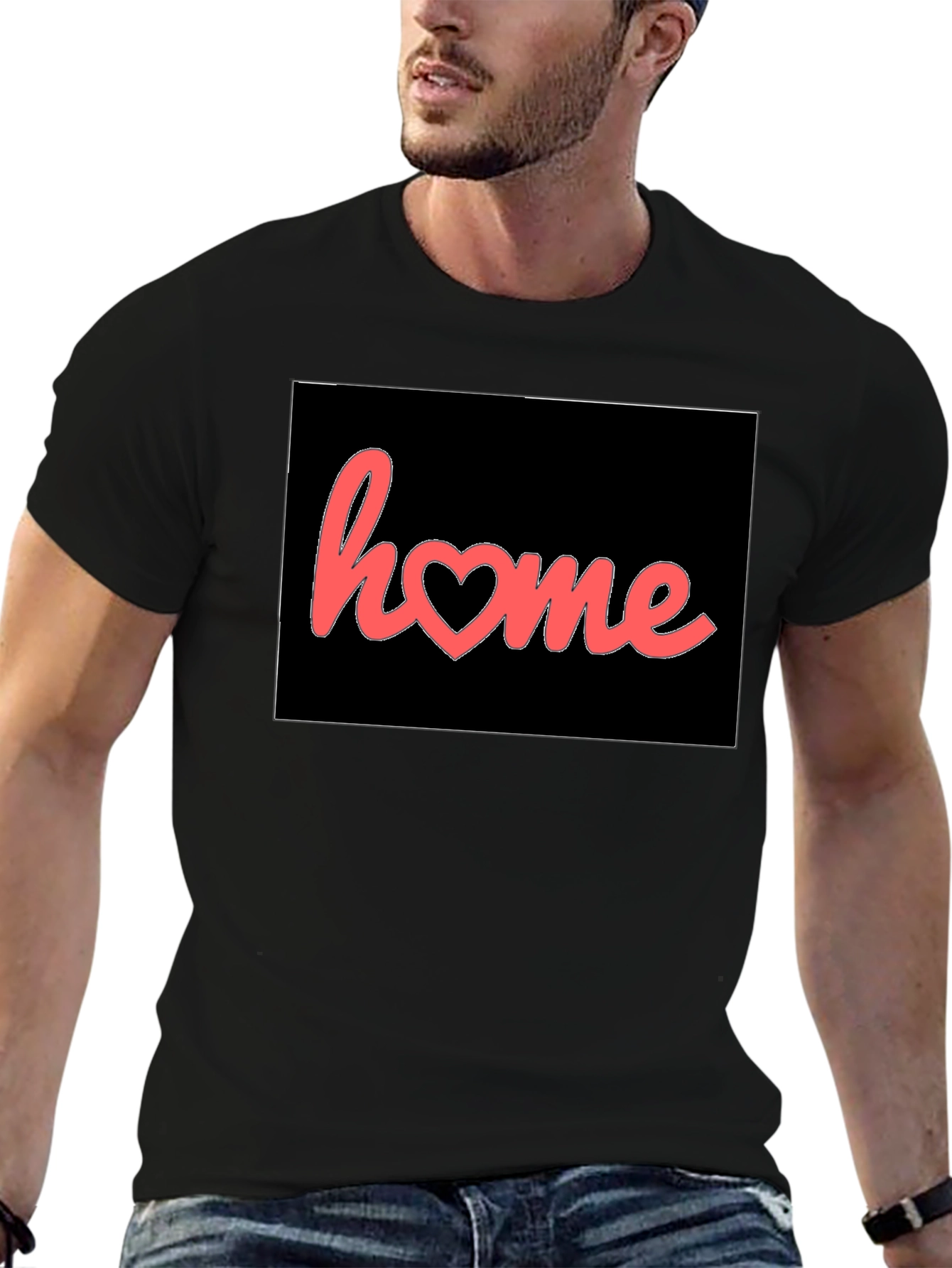 Home Heart Graphic Black T-Shirt