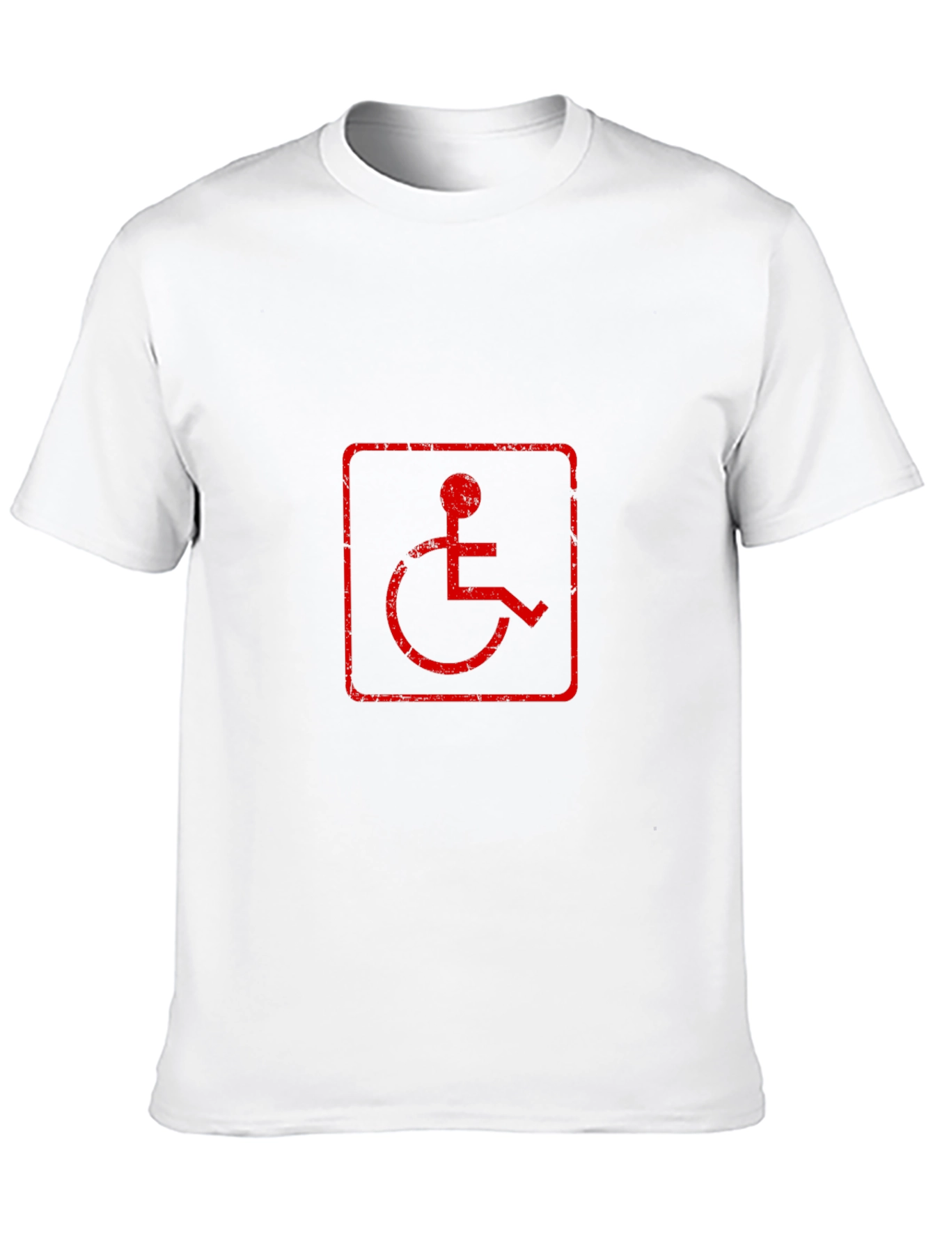 Distressed Wheelchair Symbol T-Shirt - Black