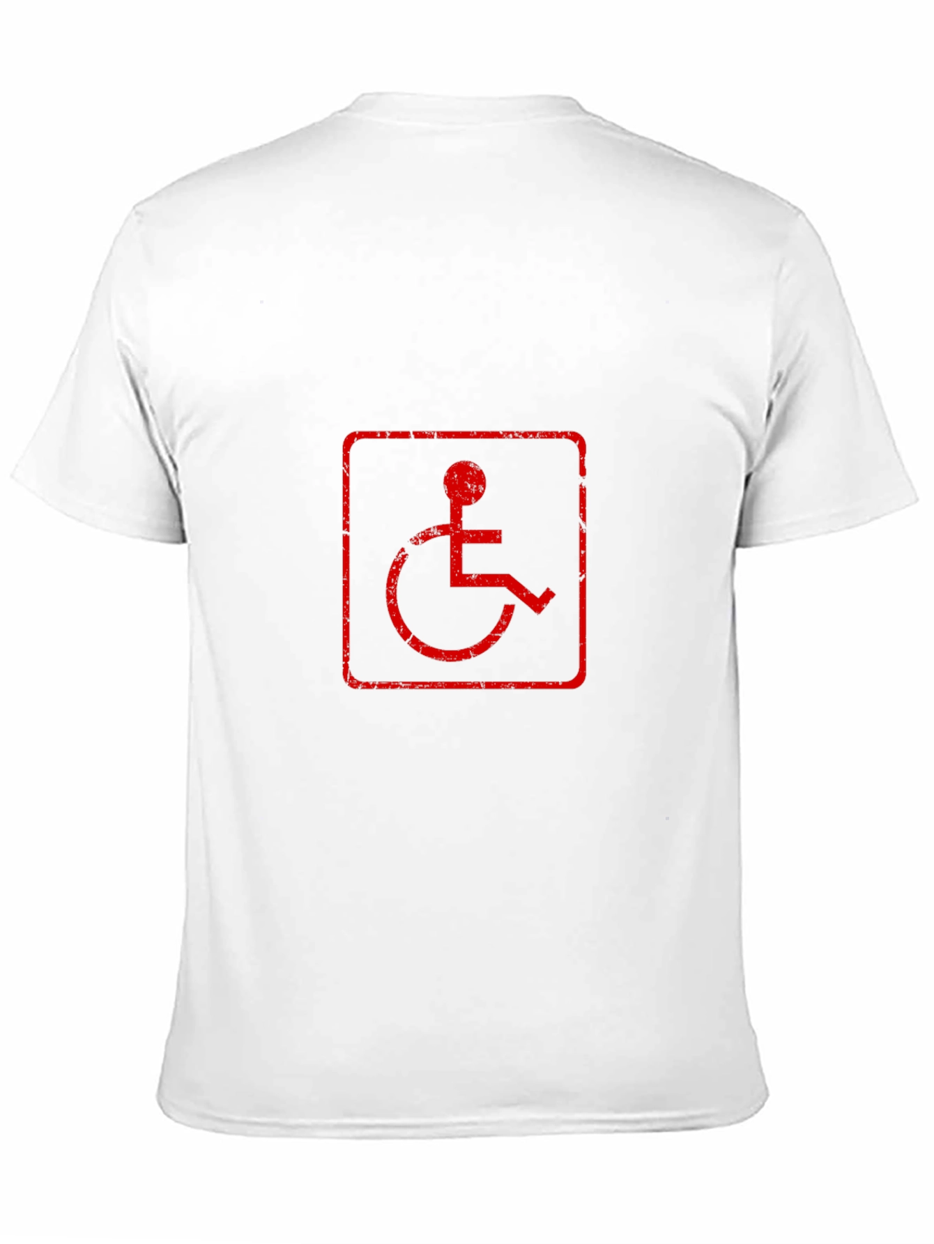 Distressed Wheelchair Symbol T-Shirt - Black