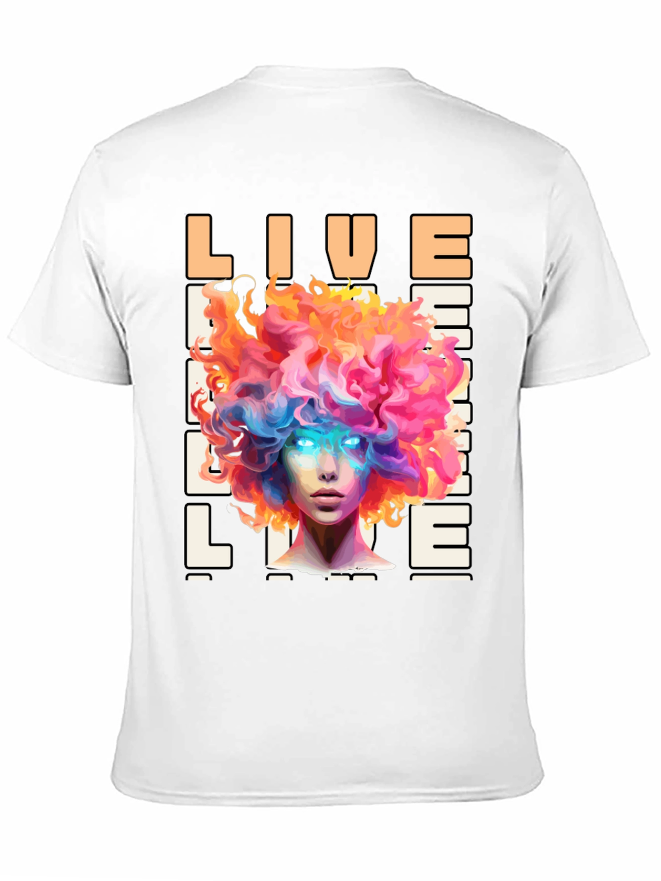 Live Life Graphic Print Black T-Shirt