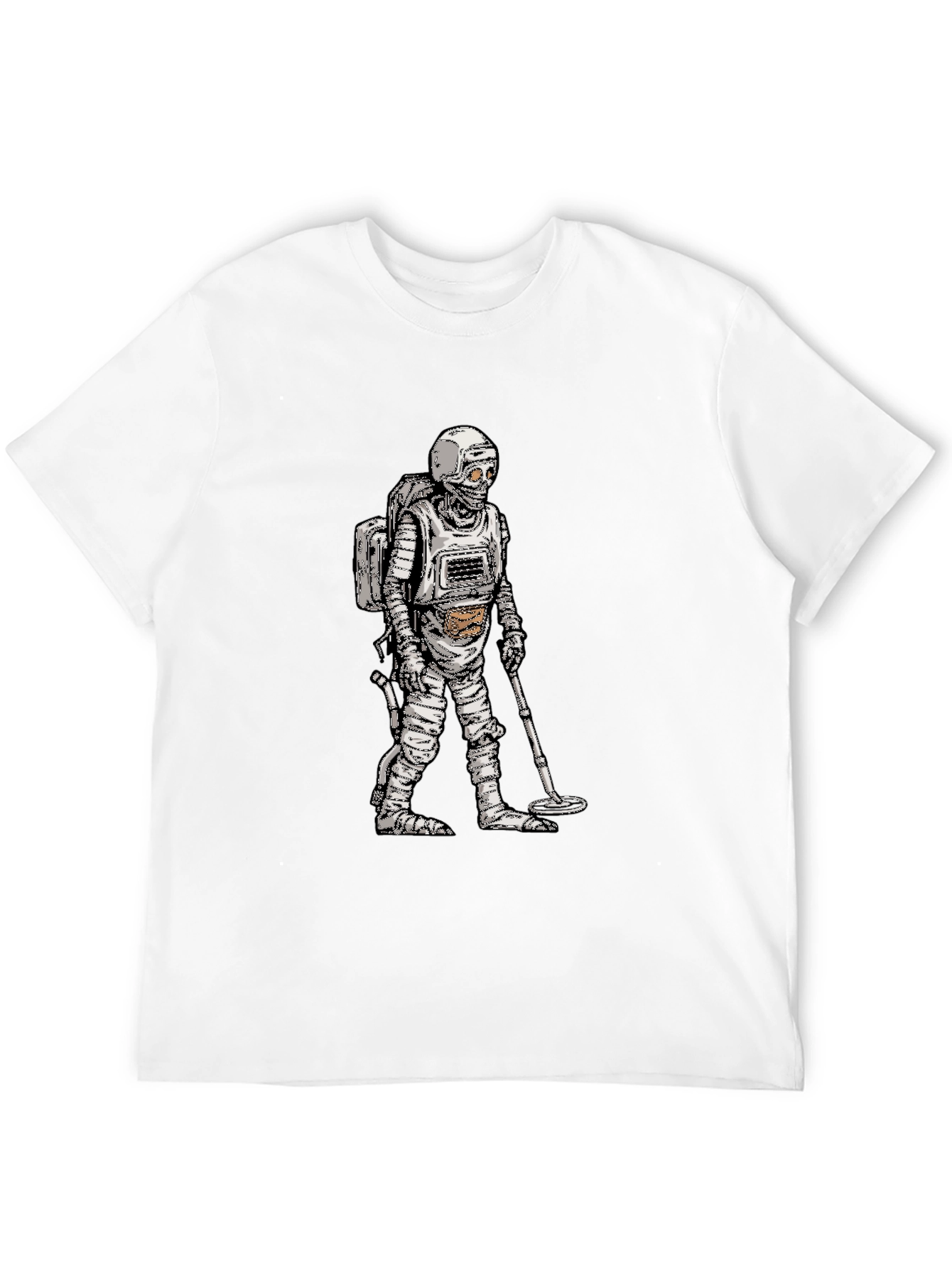 Retro Astronaut Mummy Graphic Black T-Shirt