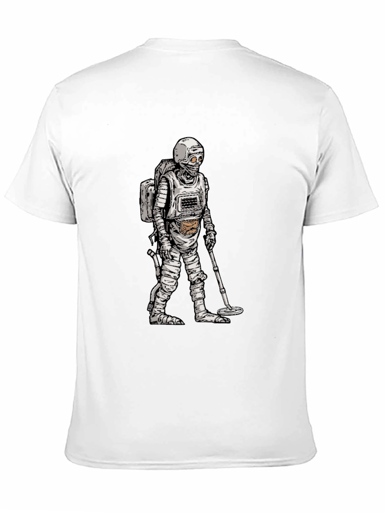 Retro Astronaut Mummy Graphic Black T-Shirt