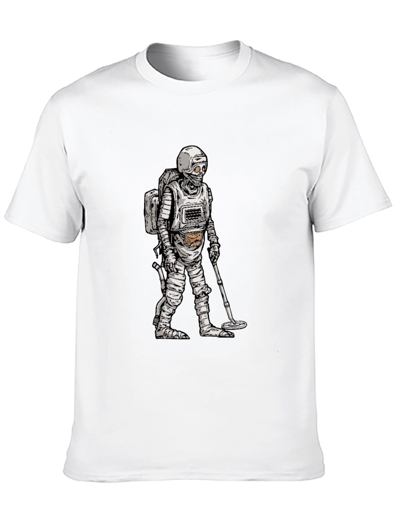 Retro Astronaut Mummy Graphic Black T-Shirt
