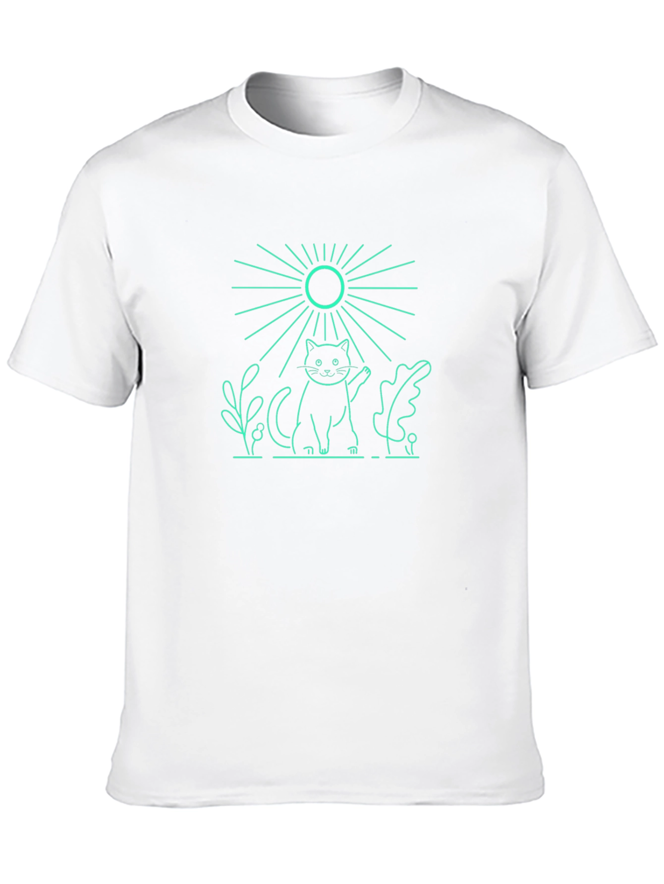 Cool Cat Graphic Tee - Trendy Black T-Shirt