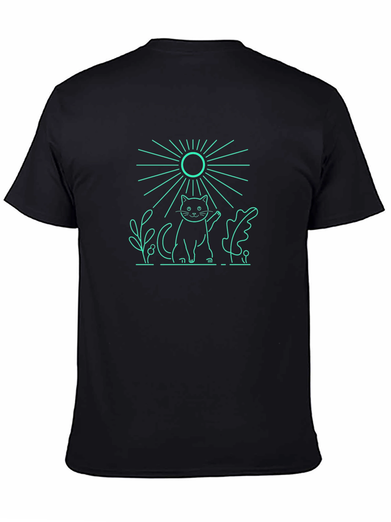 Cool Cat Graphic Tee - Trendy Black T-Shirt