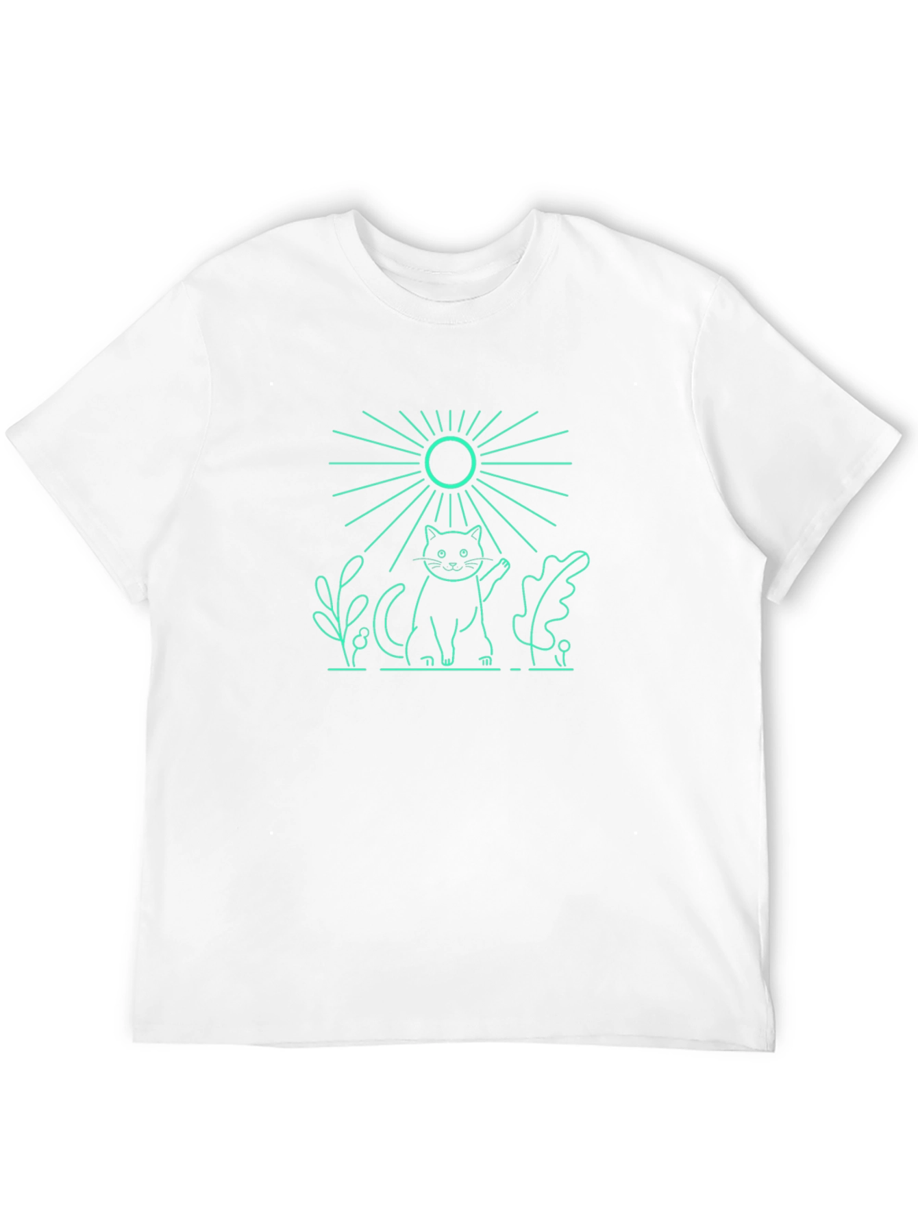 Cool Cat Graphic Tee - Trendy Black T-Shirt