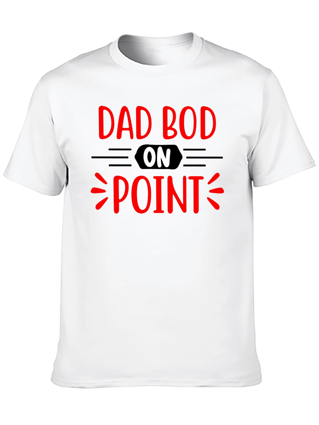 Dad Bod On Point Graphic T-Shirt - Black