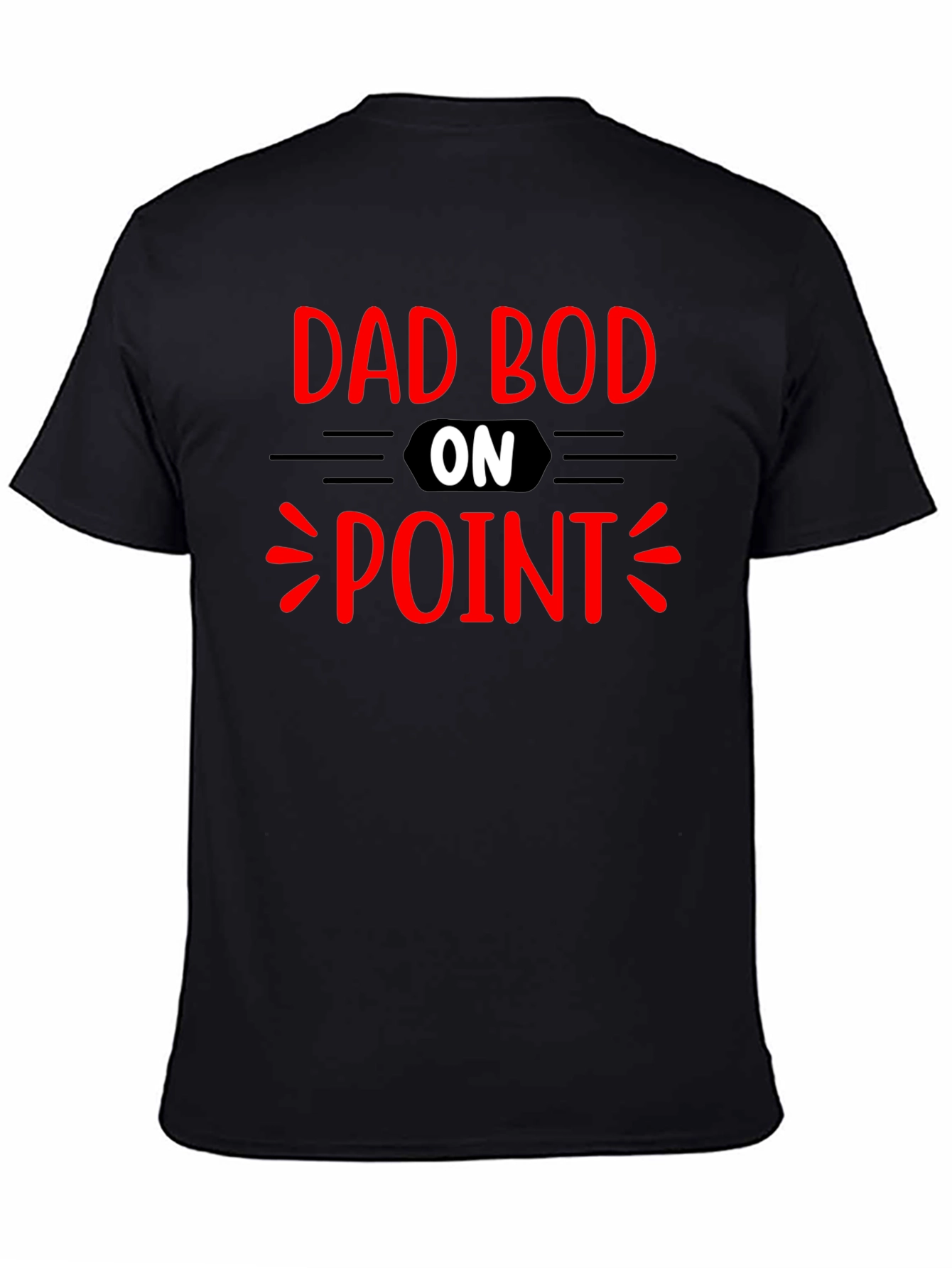 Dad Bod On Point Graphic T-Shirt - Black