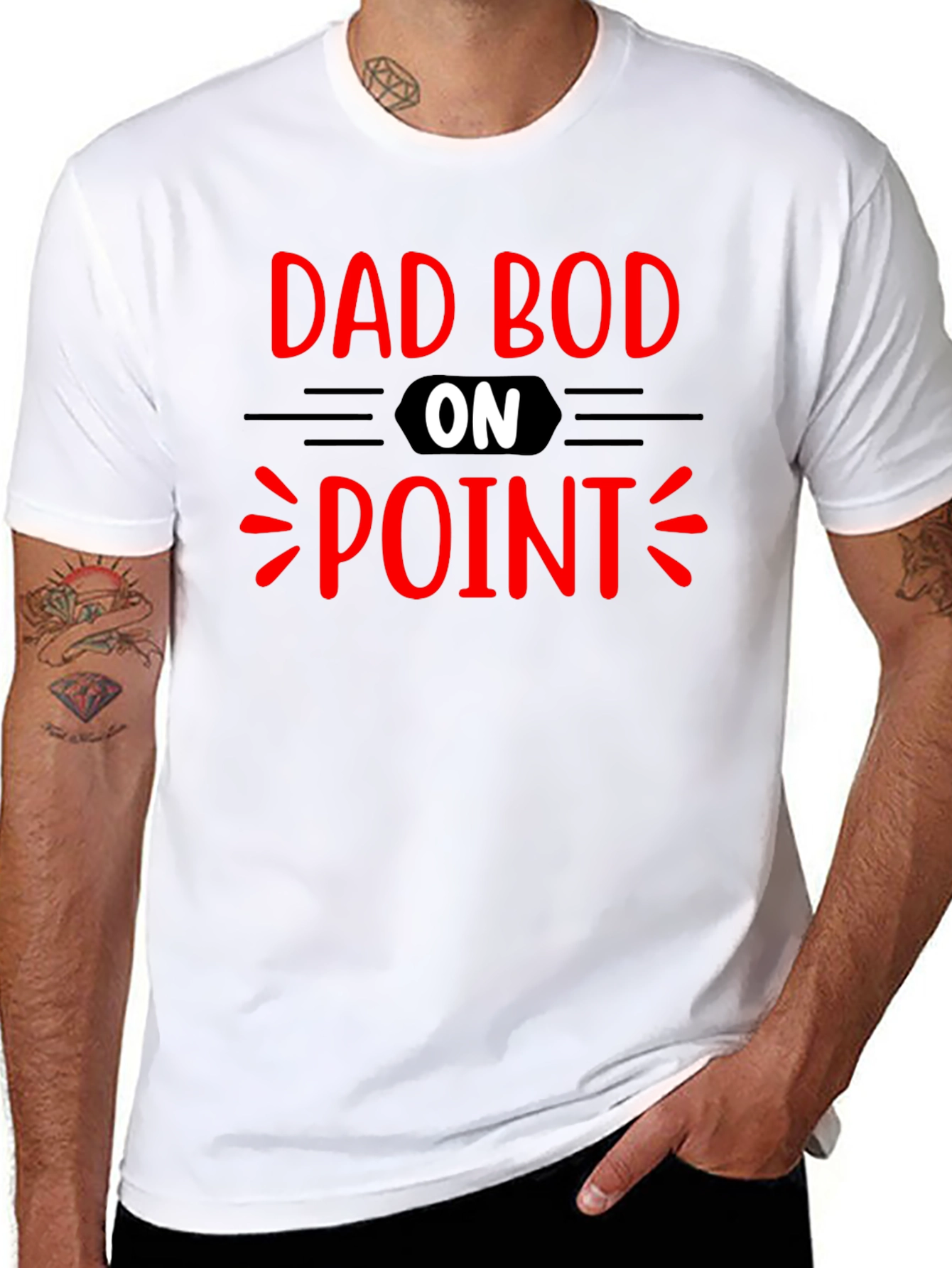 Dad Bod On Point Graphic T-Shirt - Black