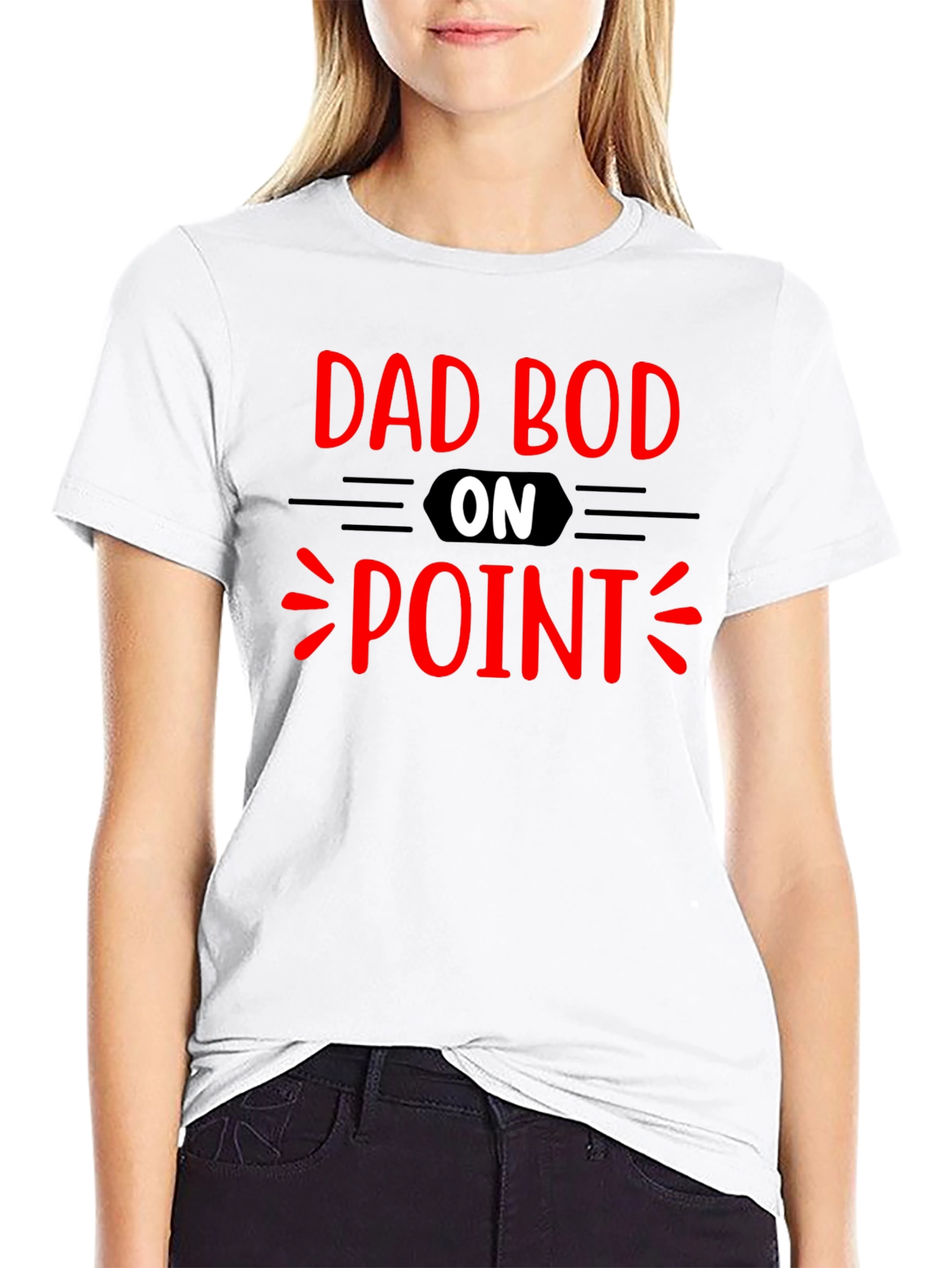 Dad Bod On Point Graphic T-Shirt - Black