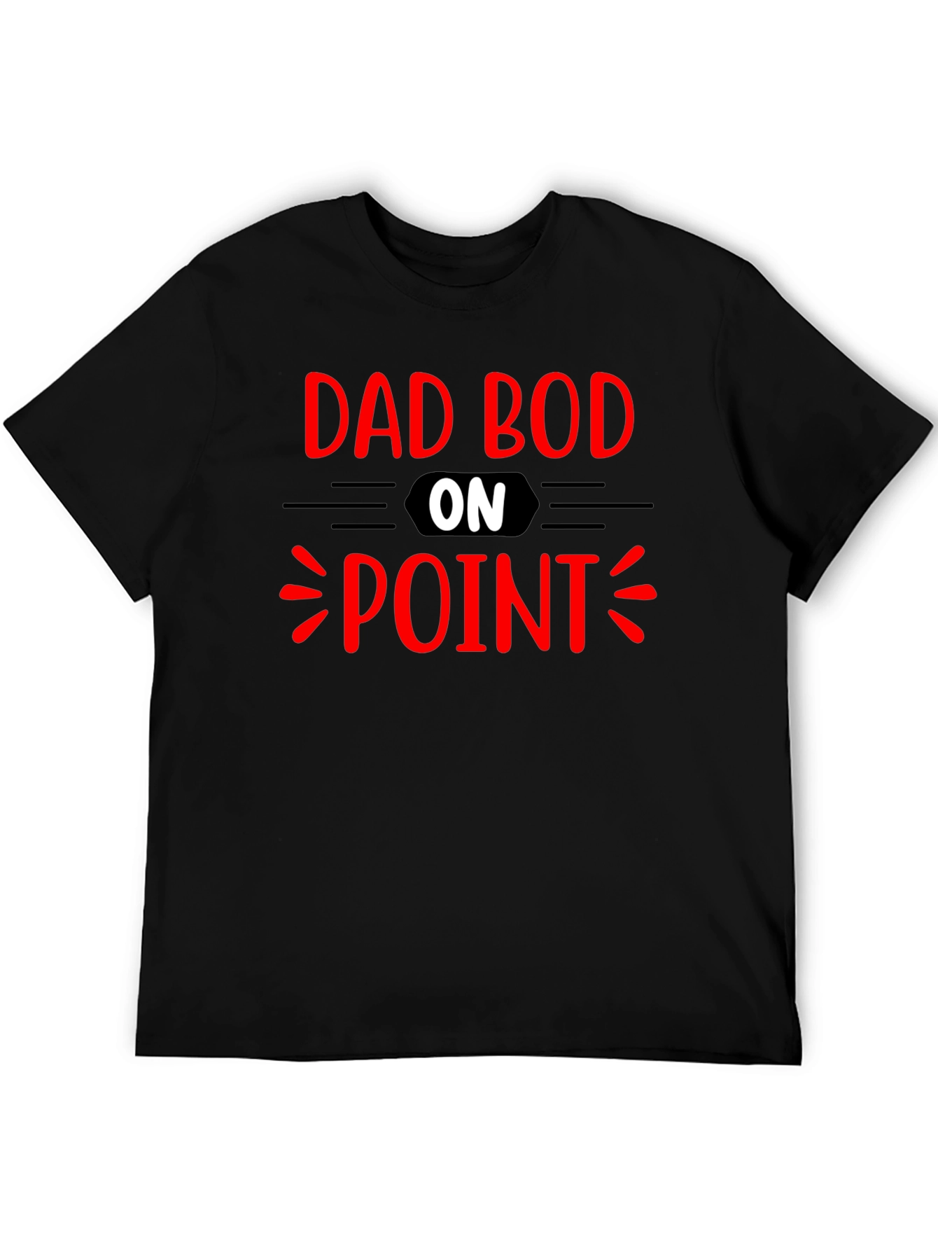 Dad Bod On Point Graphic T-Shirt - Black
