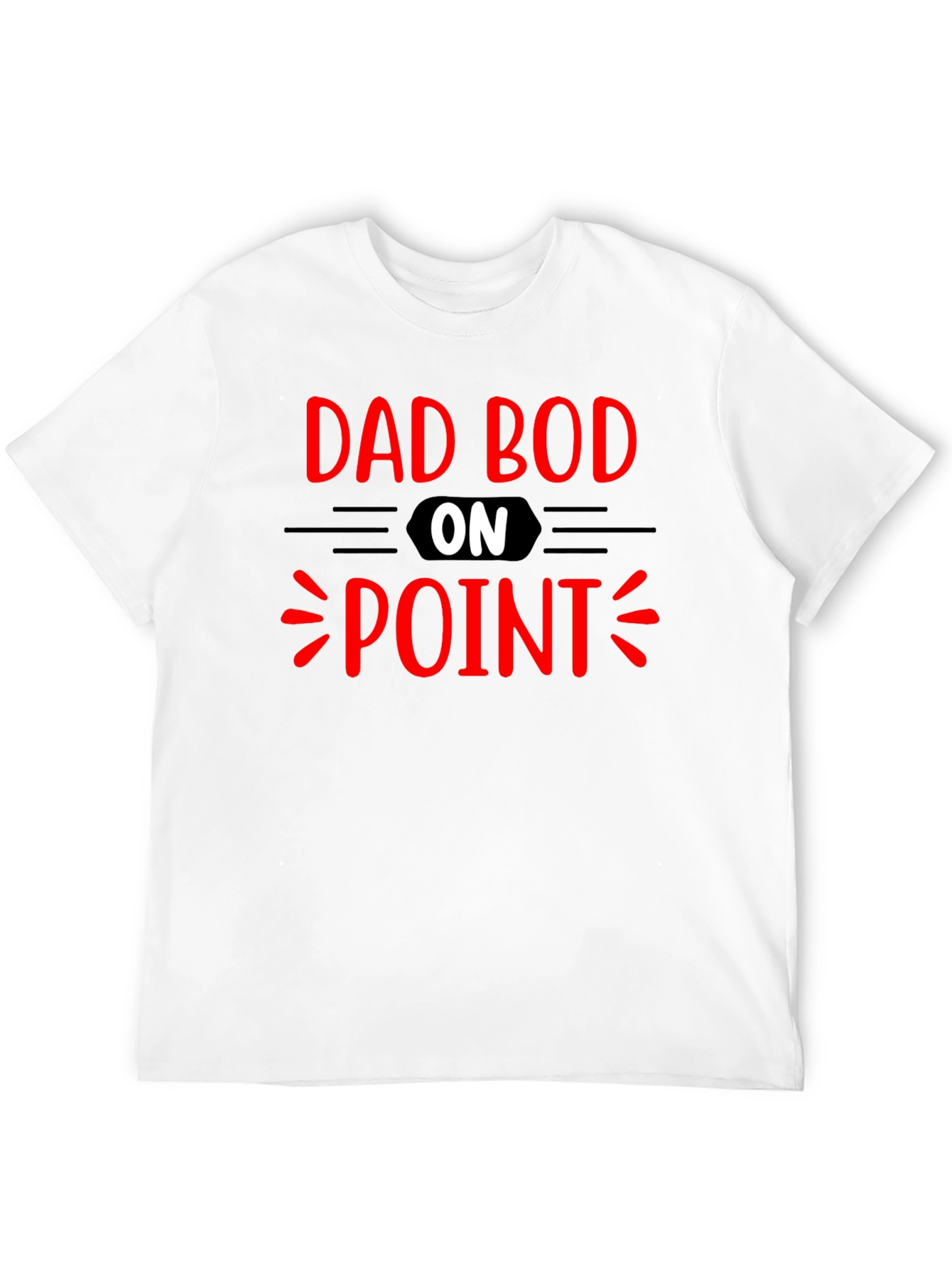 Dad Bod On Point Graphic T-Shirt - Black