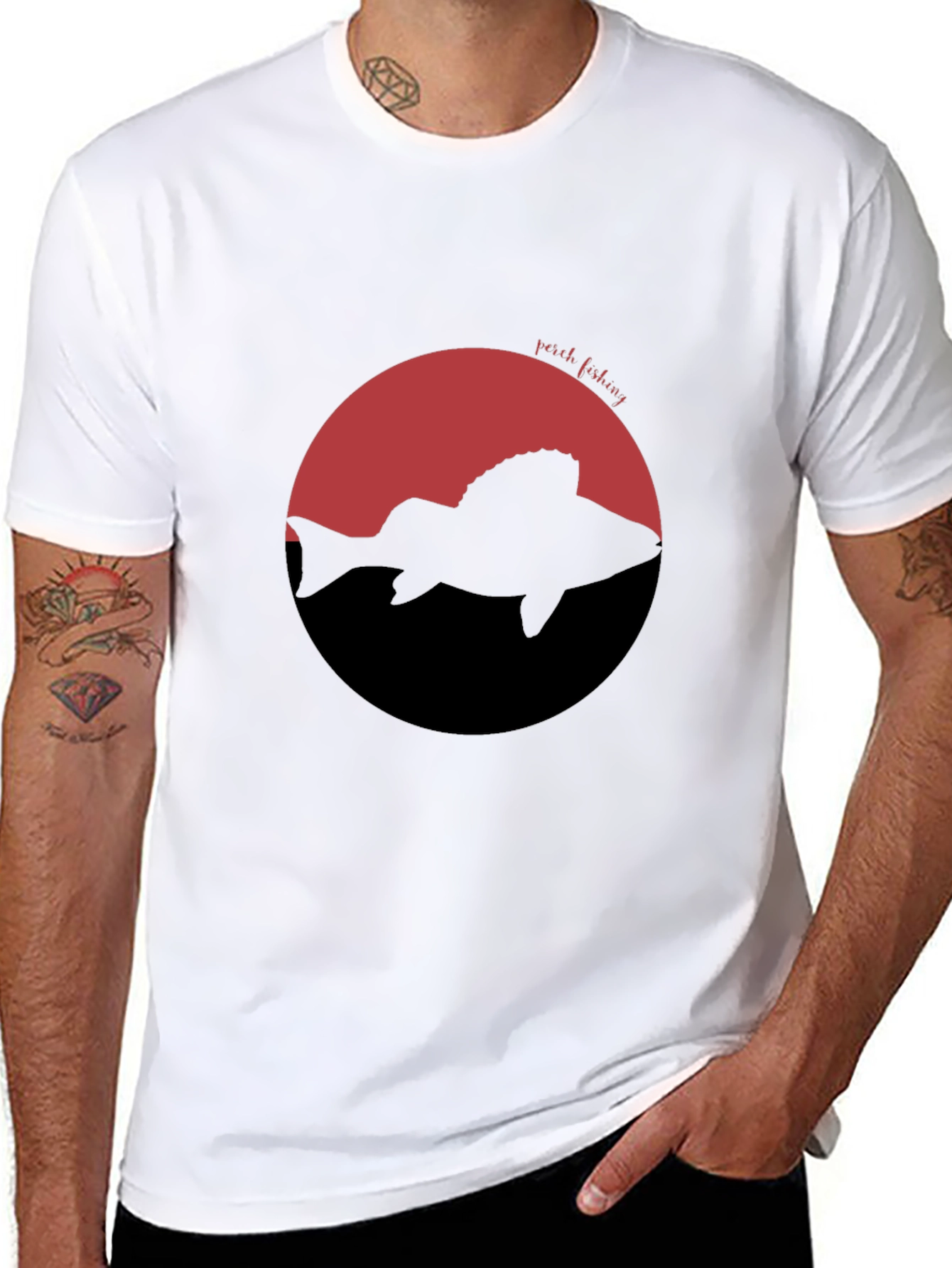 Perch Fishing Silhouette Tee - Anglers Apparel