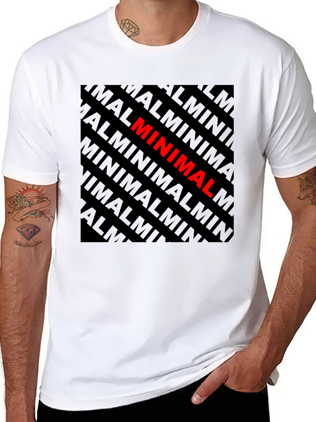 Minimalist Graphic Tee - Black Cotton T-Shirt