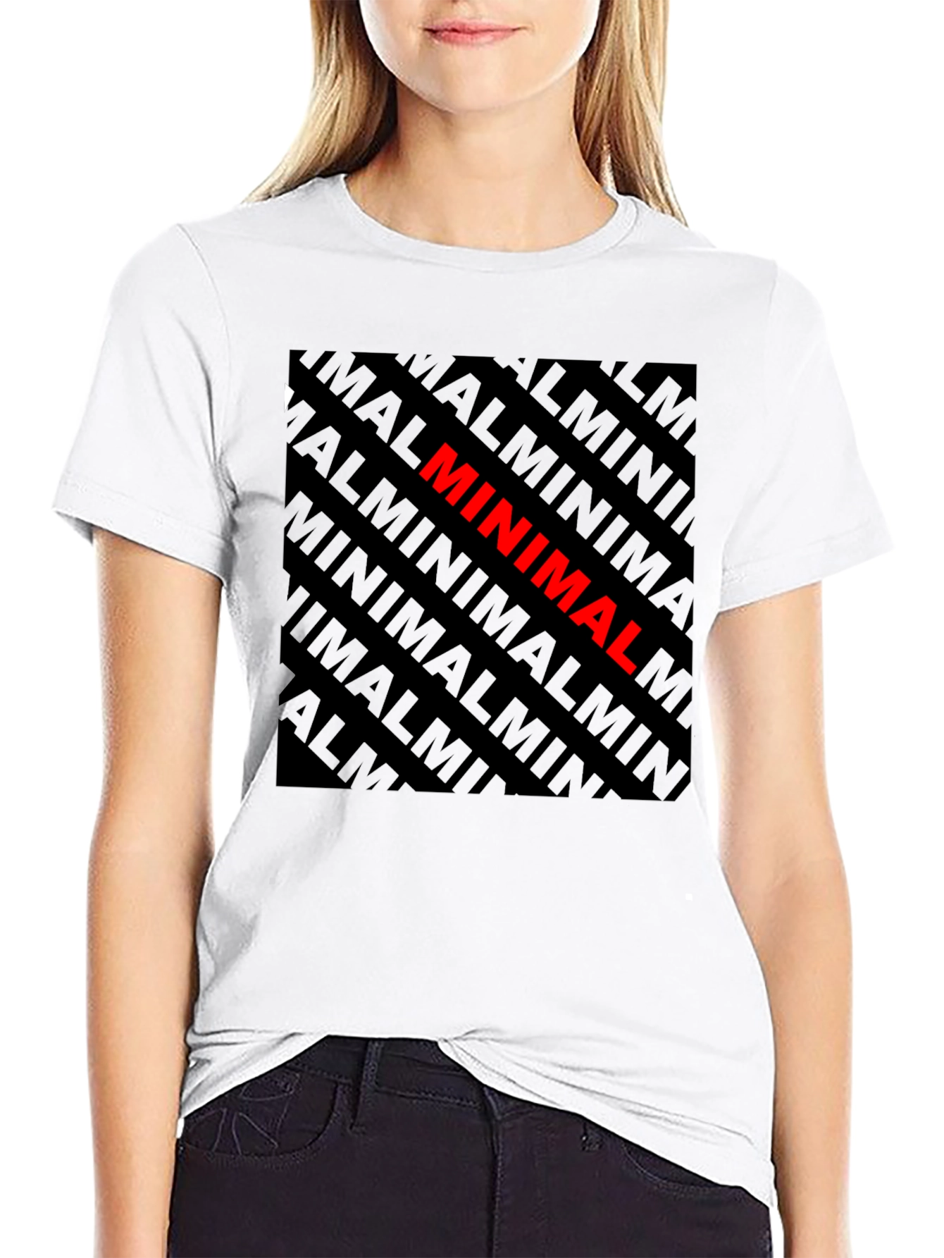 Minimalist Graphic Tee - Black Cotton T-Shirt