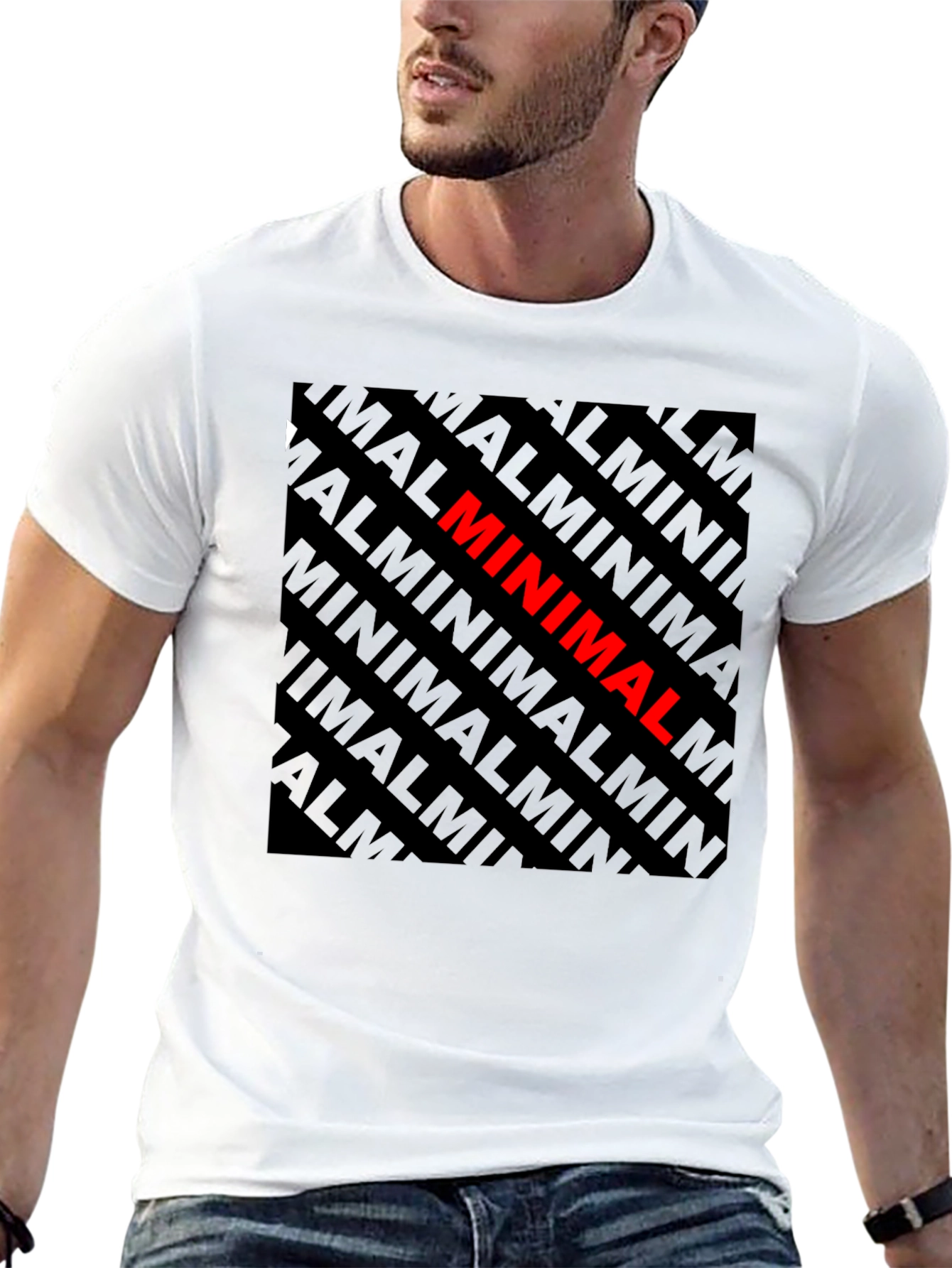 Minimalist Graphic Tee - Black Cotton T-Shirt
