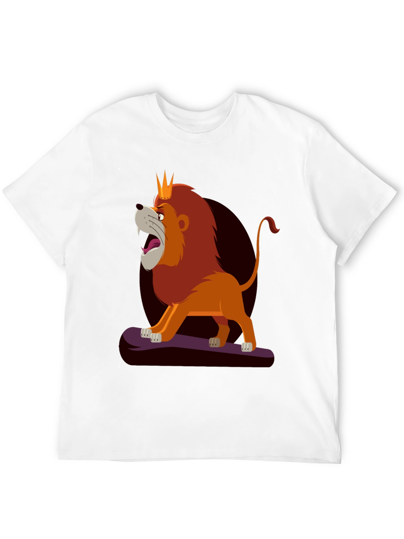 Lion King Cartoon Graphic Tee - Black T-Shirt
